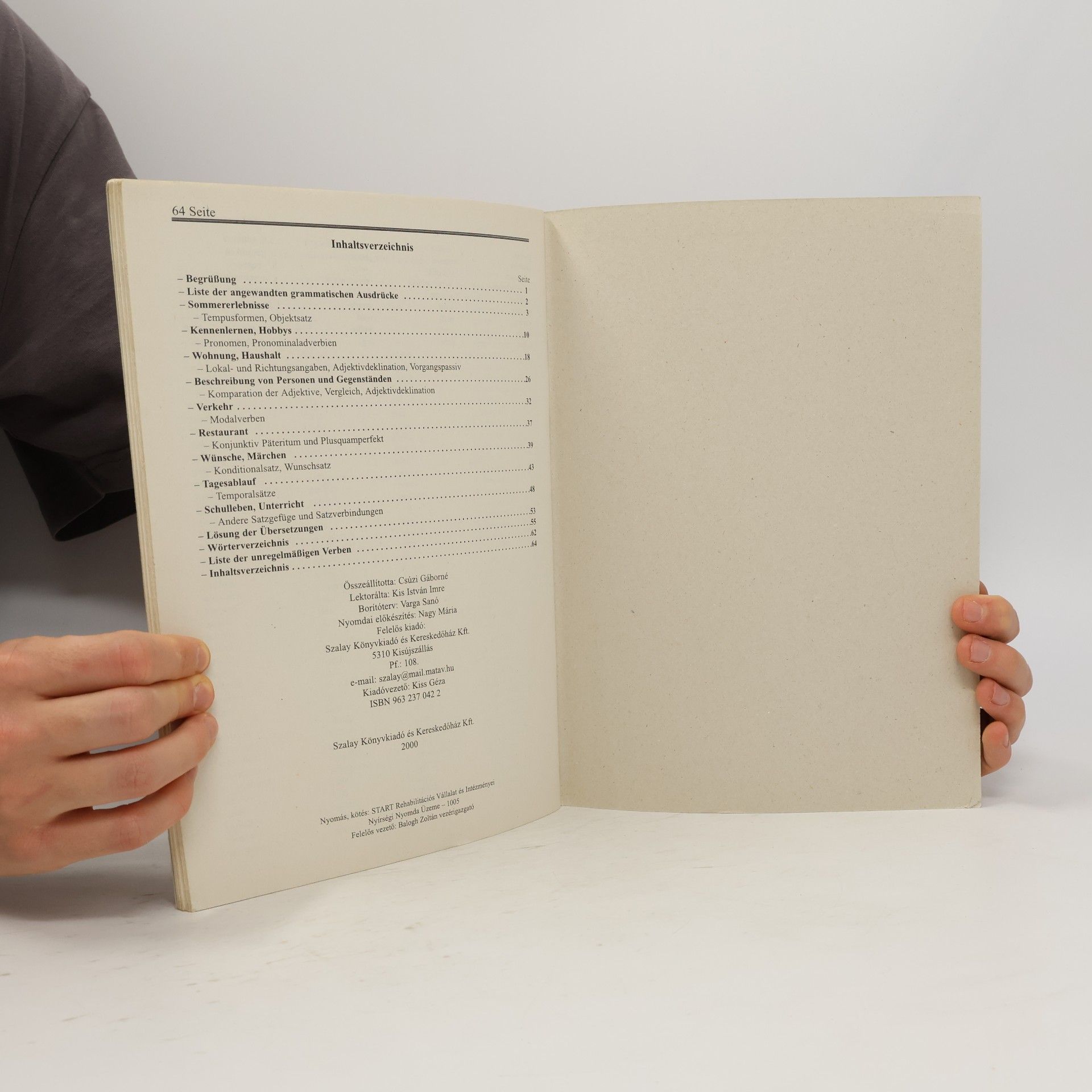 Csúzi Gáborné Deutsches Arbeitsbuch 3