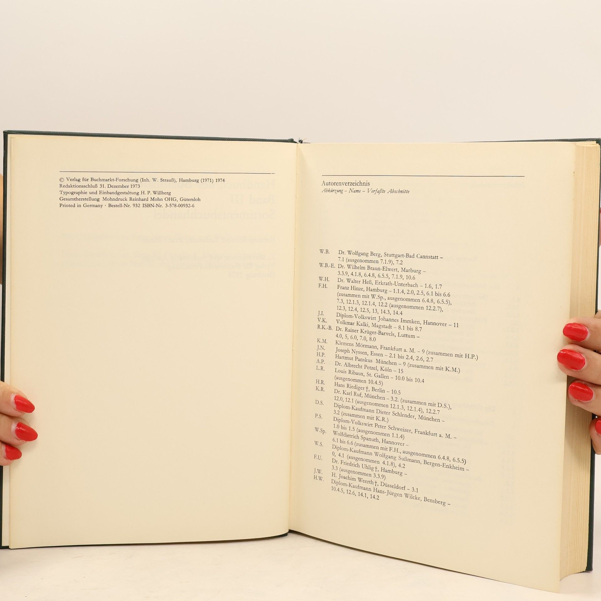 Franz Hinze Sortimentsbuchhandel. (Bd. III)