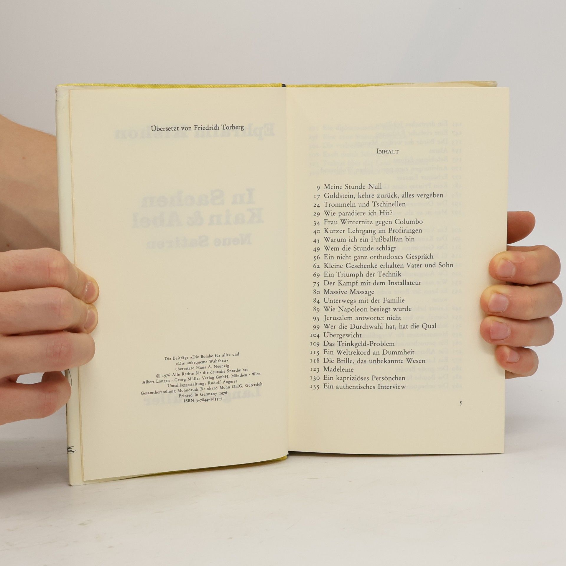 Ephraim Kishon In Sachen Kain & Abel