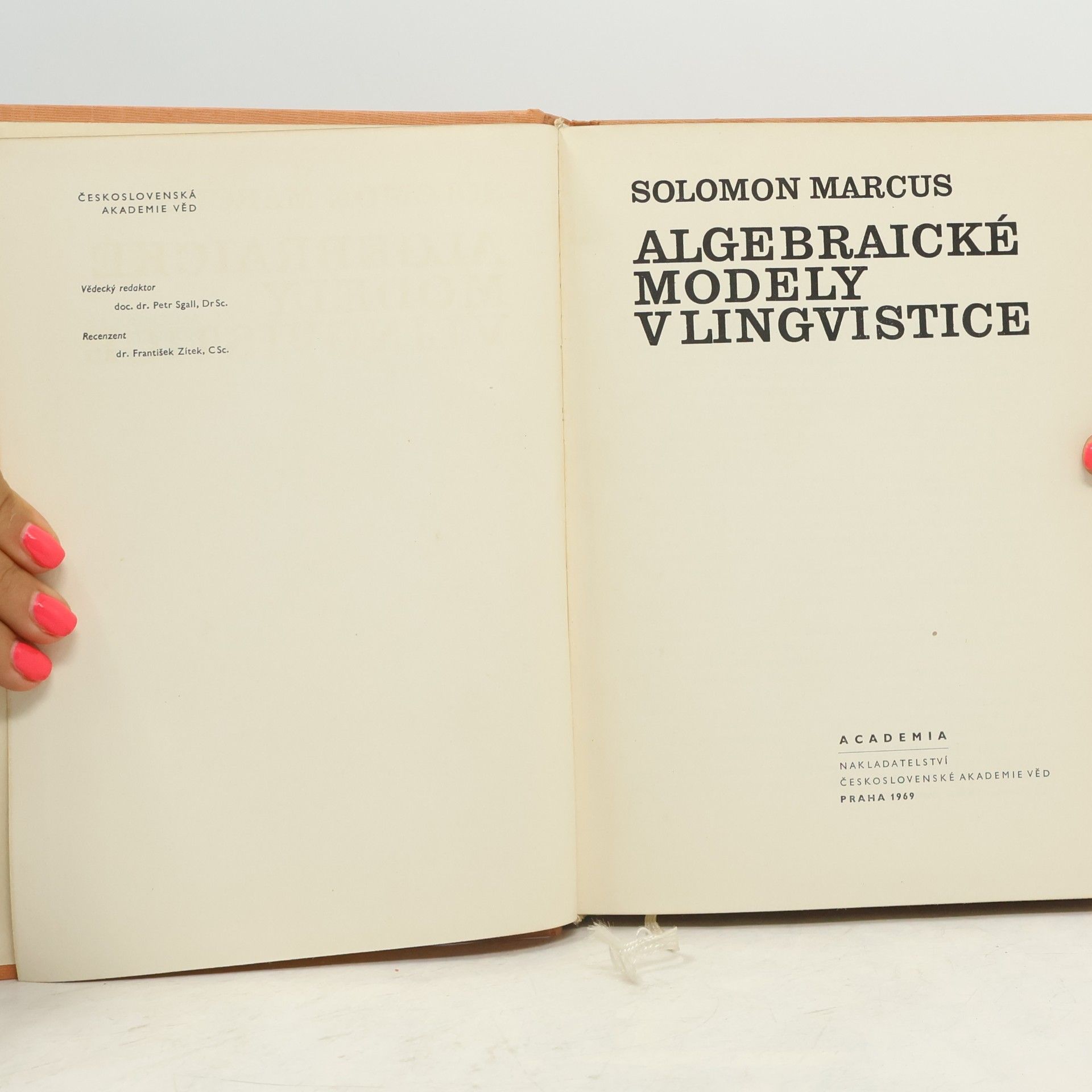 Solomon Marcus Algebraické modely v lingvistice
