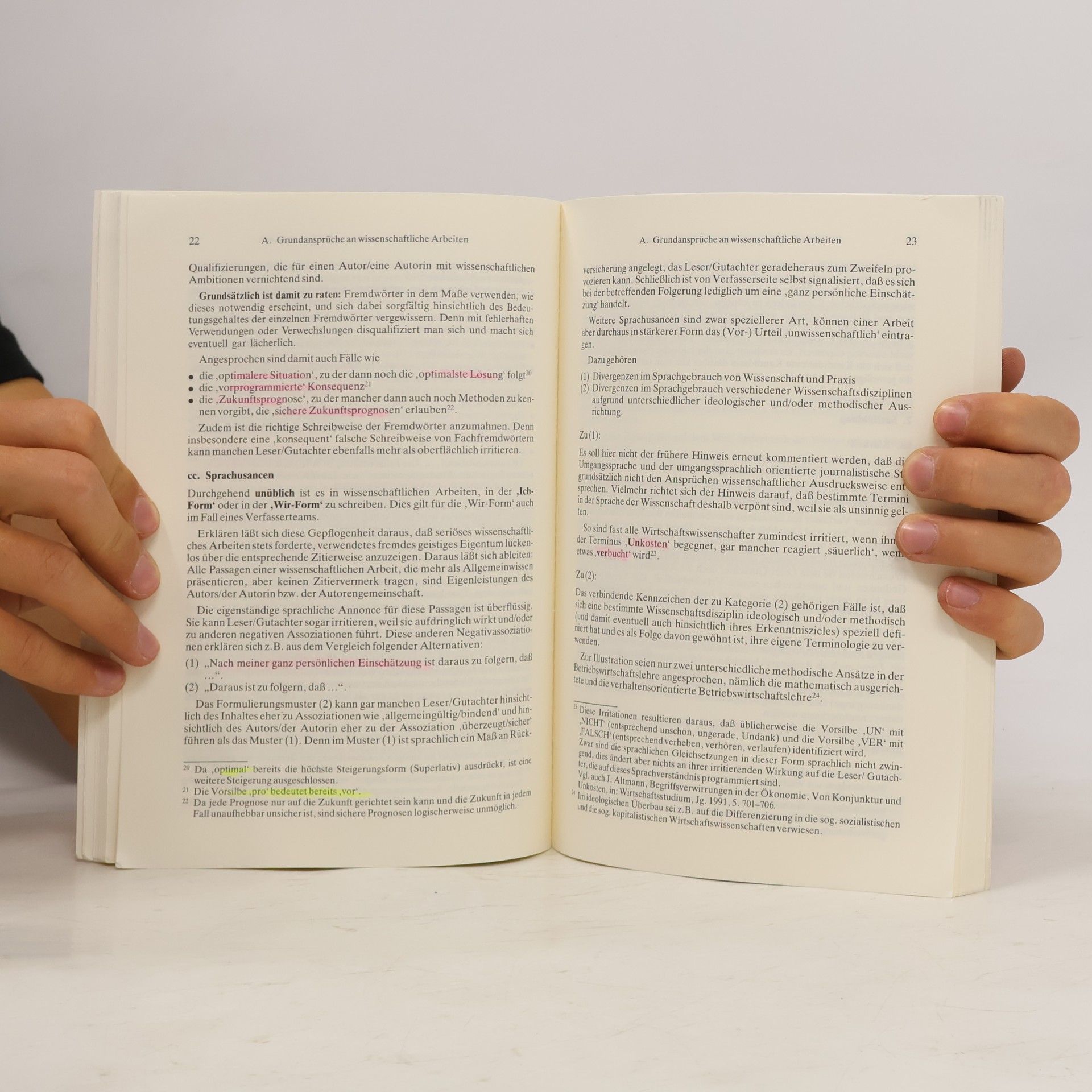 Axel Bänsch Wissenschaftliches Arbeiten