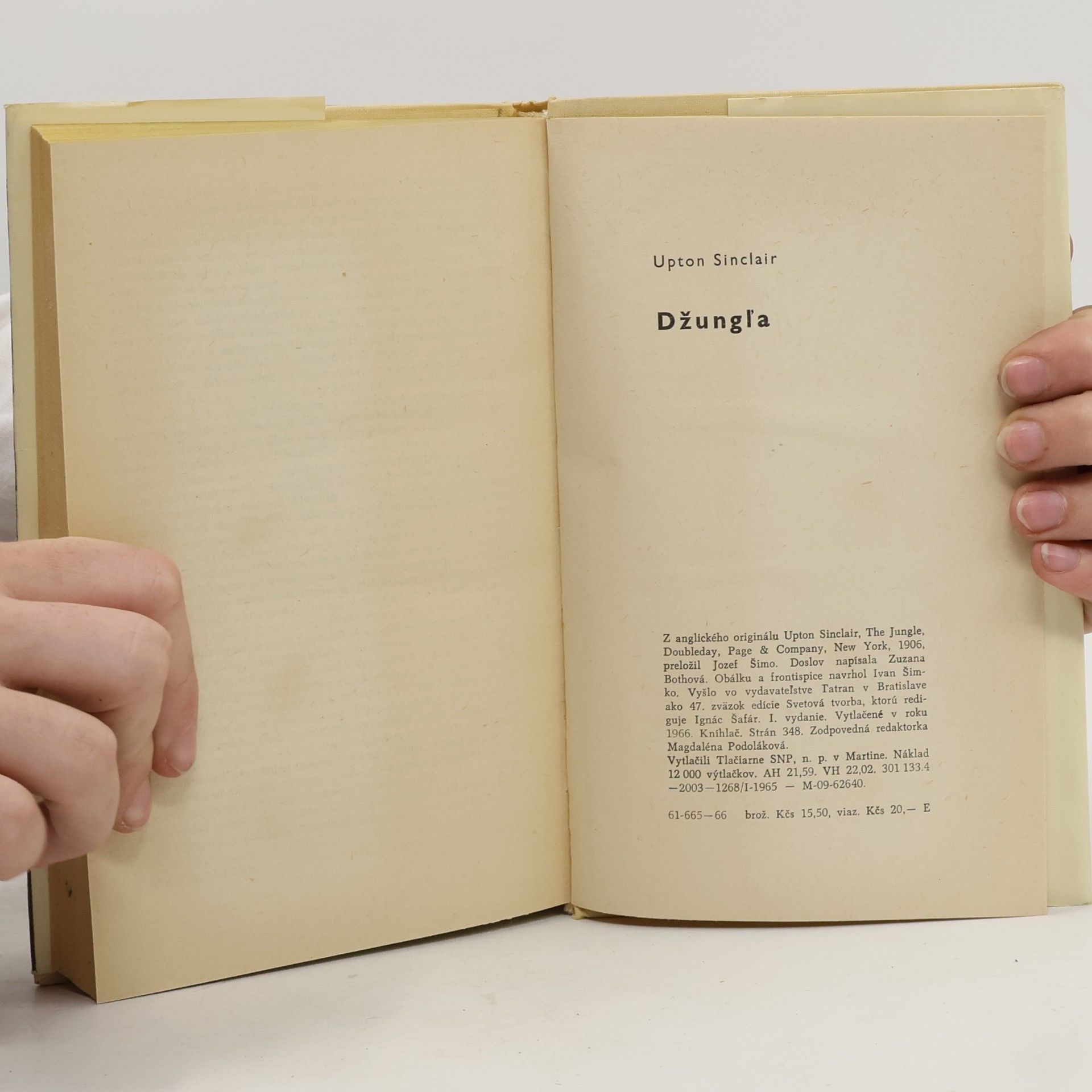 Upton Sinclair Džungľa