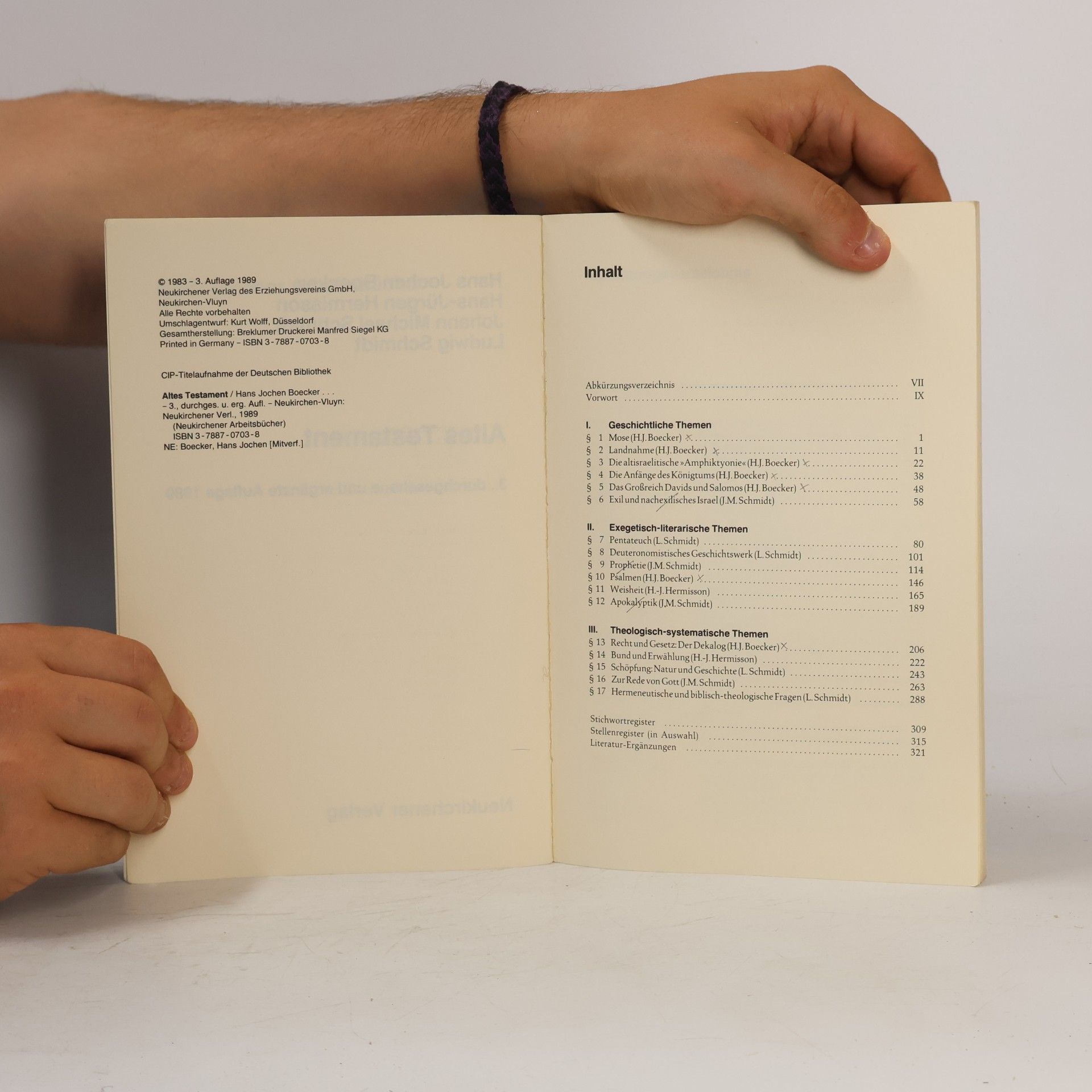 Hans Jochen Boecker Altes Testament
