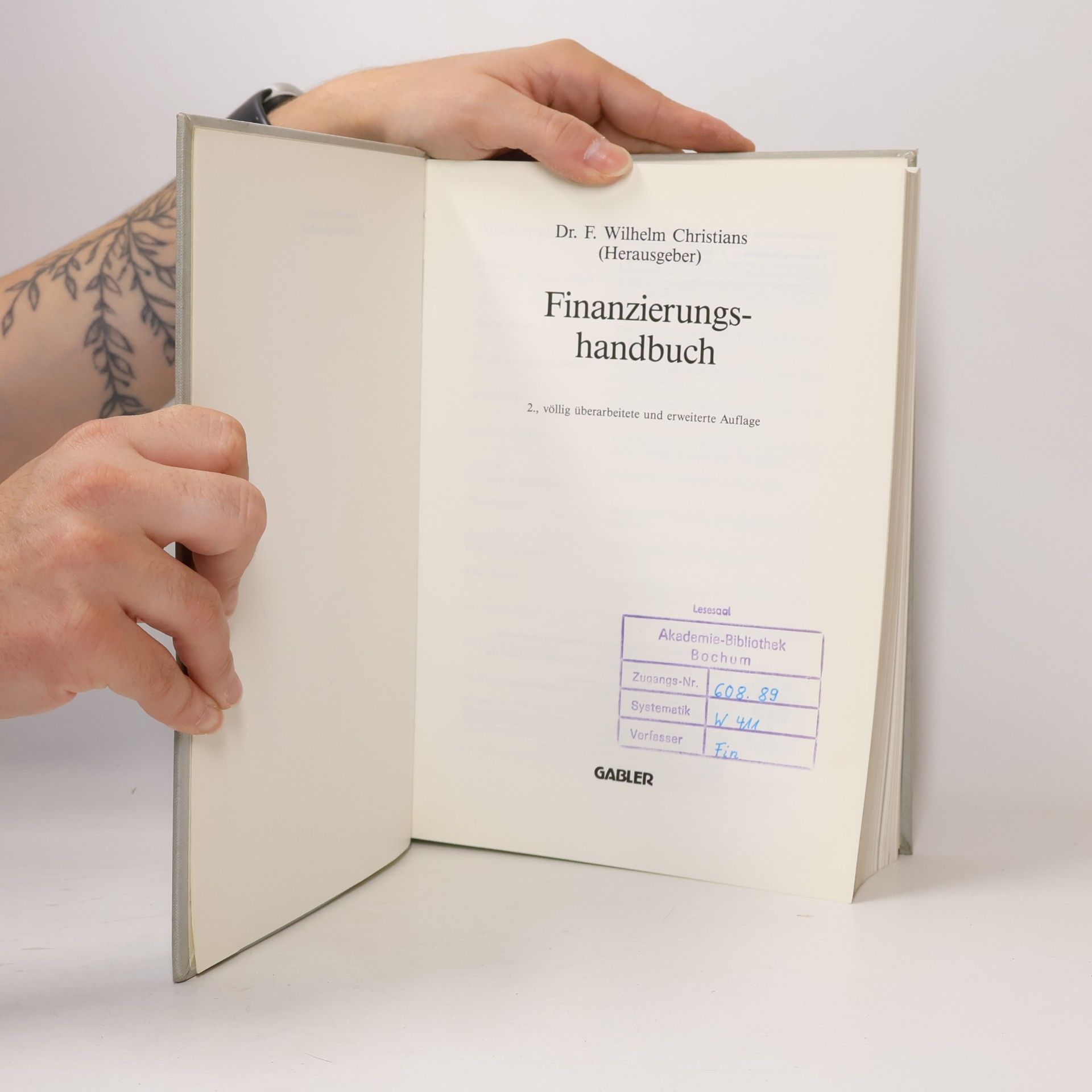 Friedrich Wilhelm Christians Finanzierungshandbuch