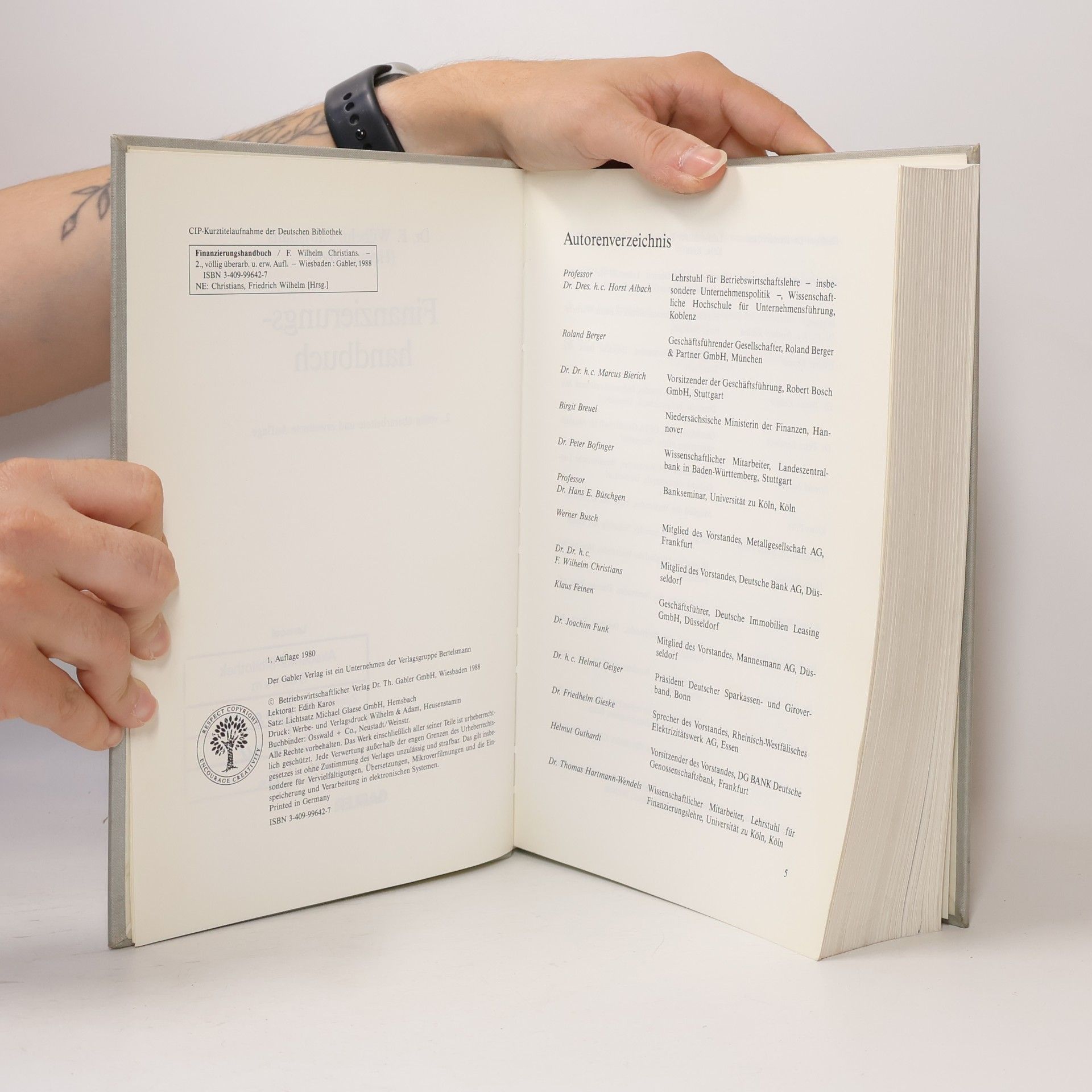 Friedrich Wilhelm Christians Finanzierungshandbuch