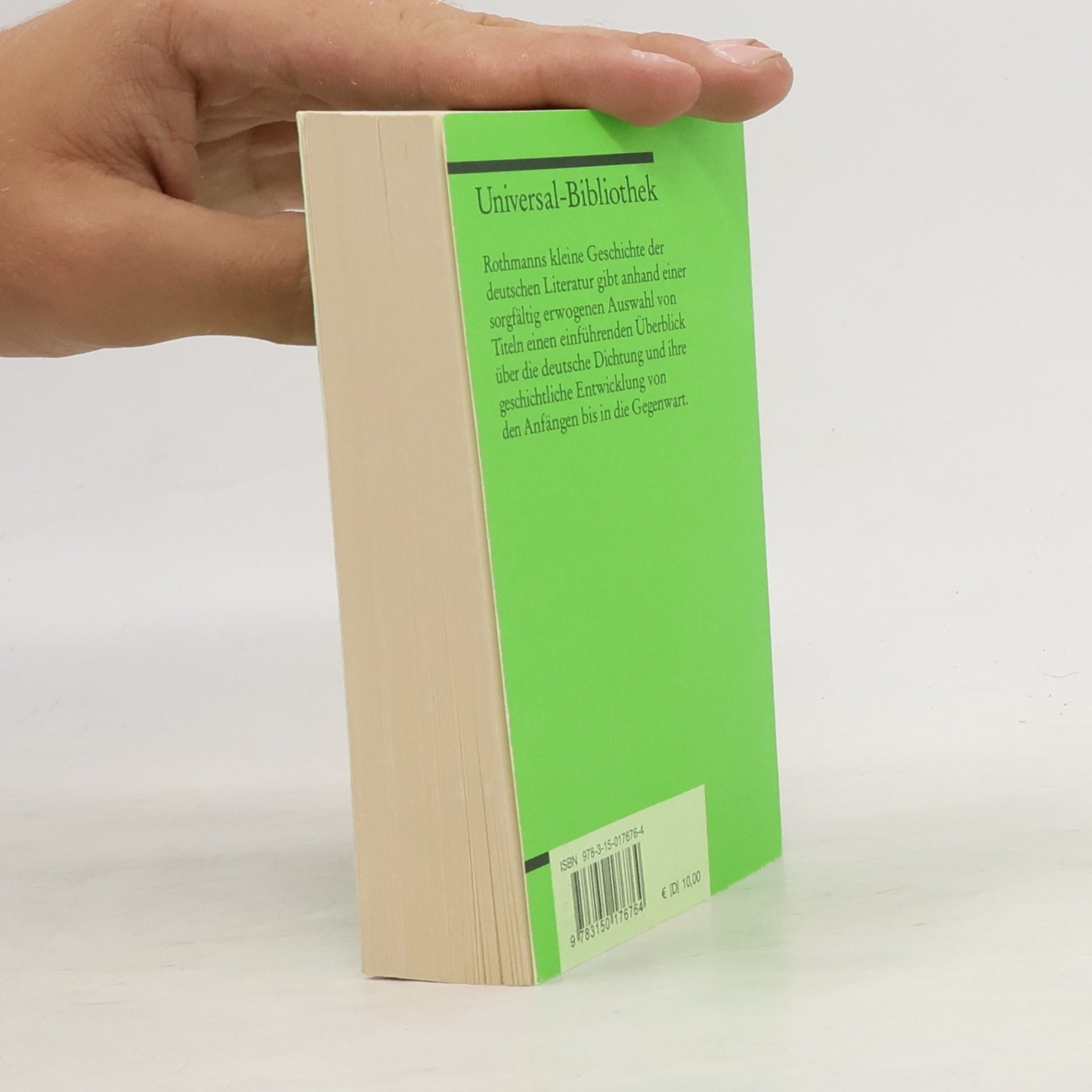Kurt Rothmann Kleine Geschichte der deutschen Literatur