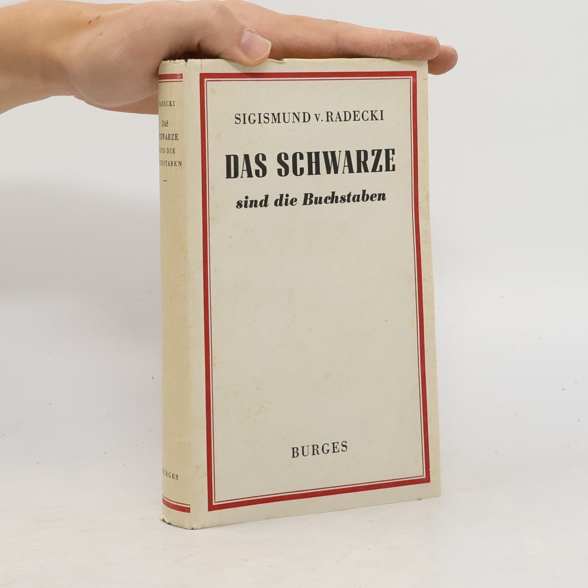 Sigismund Radecki Das Schwarze sind die Buchstaben