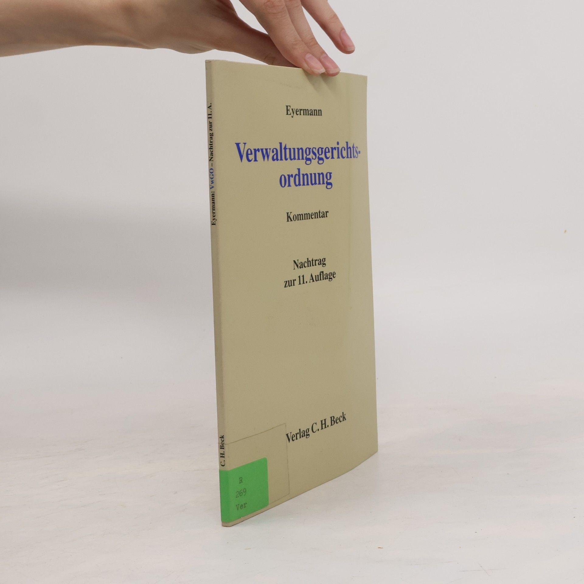Verwaltungsgerichtsordnung - Nachtrag zur 11. Auflage