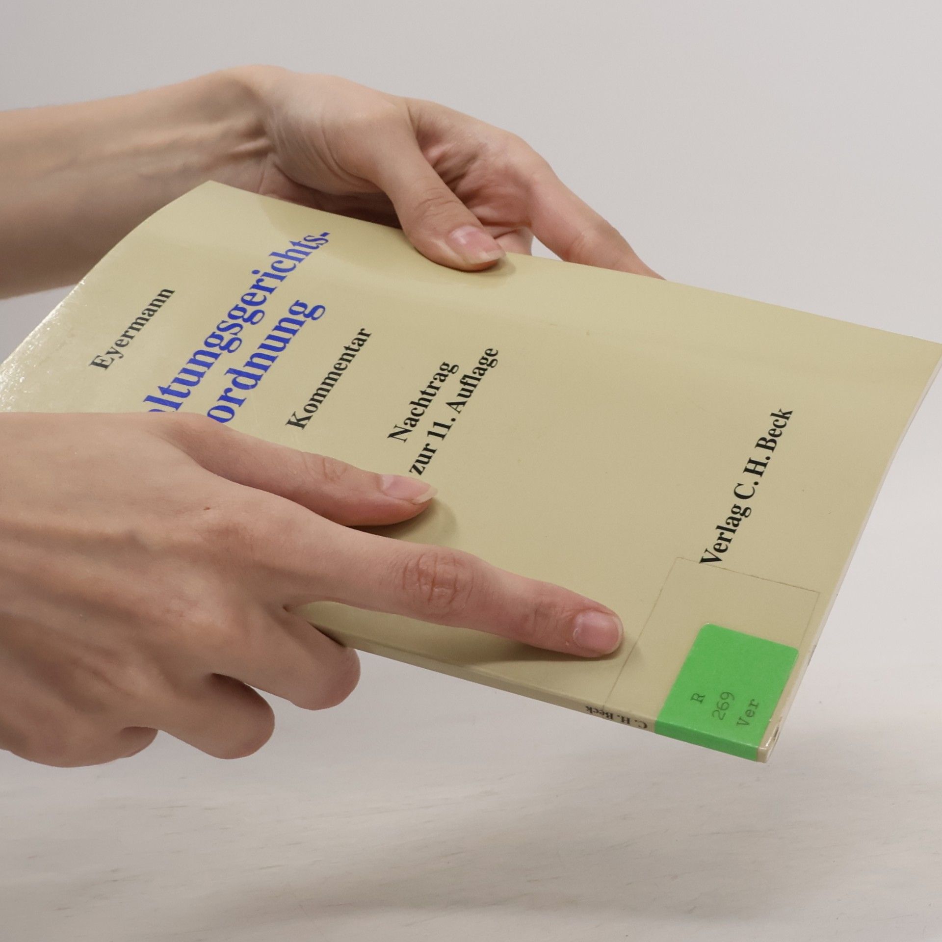 Erich Eyermann Verwaltungsgerichtsordnung - Nachtrag zur 11. Auflage