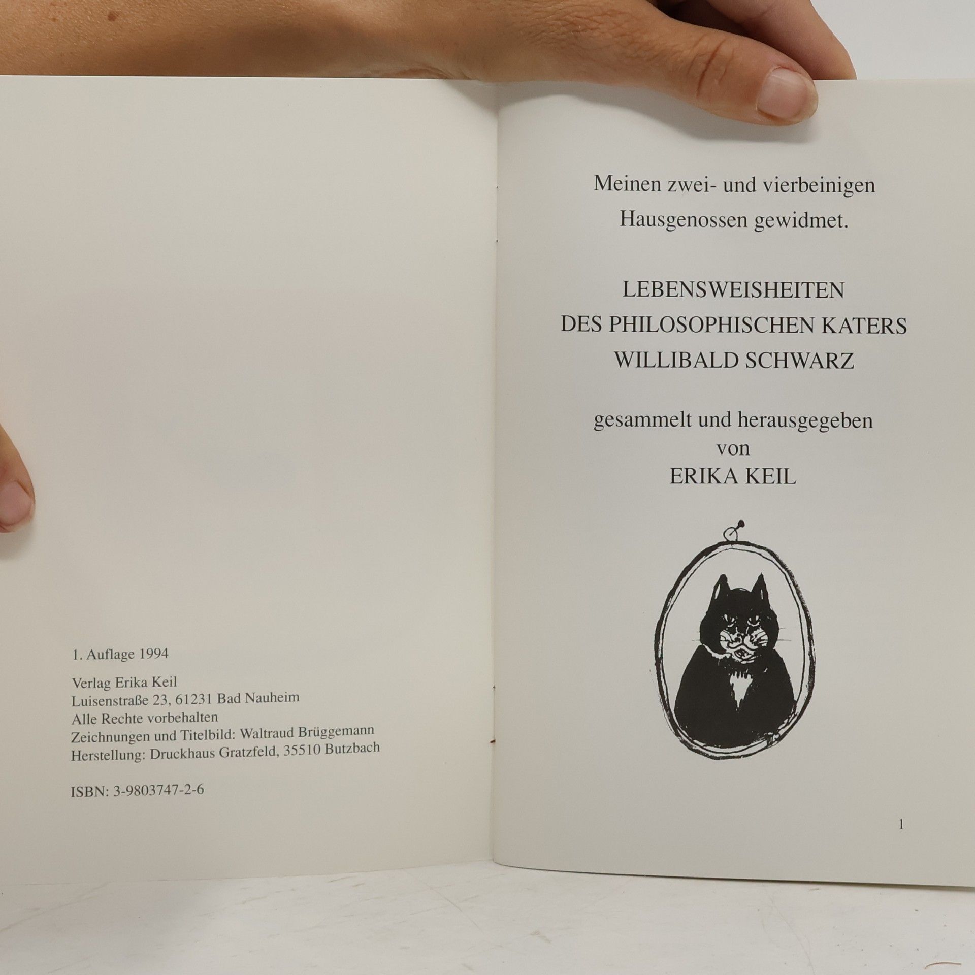 Lebensweisheiten des philosophischen Katers Willibald Schwarz