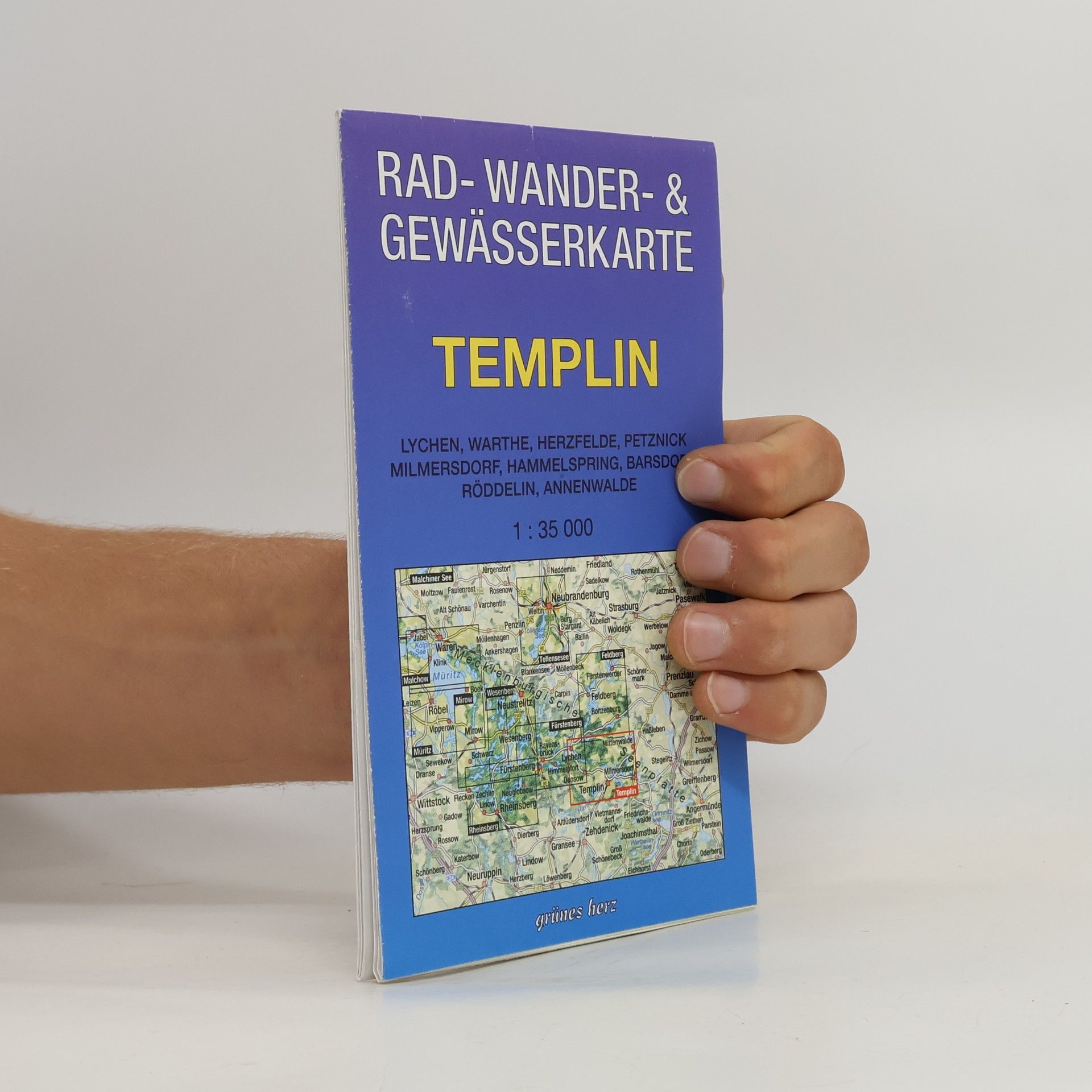 Collectif d'auteurs Rad-, Wander- und Gewässerkarte Templin: Mit Lychen, Warthe, Herzfelde, Petznick, Milmersdorf, Mit Hammelspring, Barsdorf, Röddelin, Annenwalde. Maßstab 1:35.000.