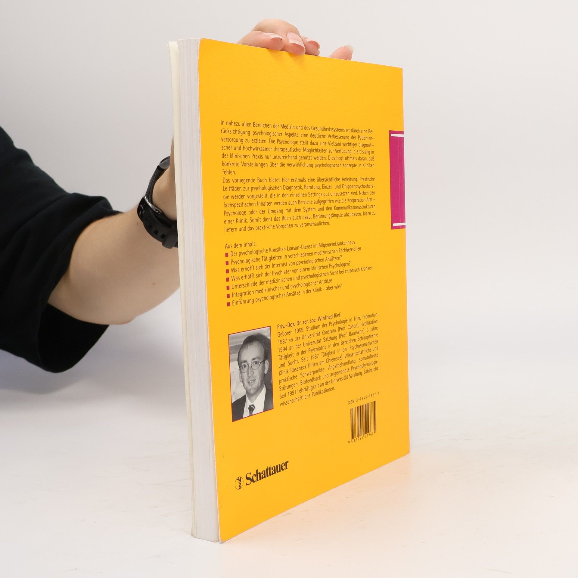Winfried Rief Psychologie in der Klinik