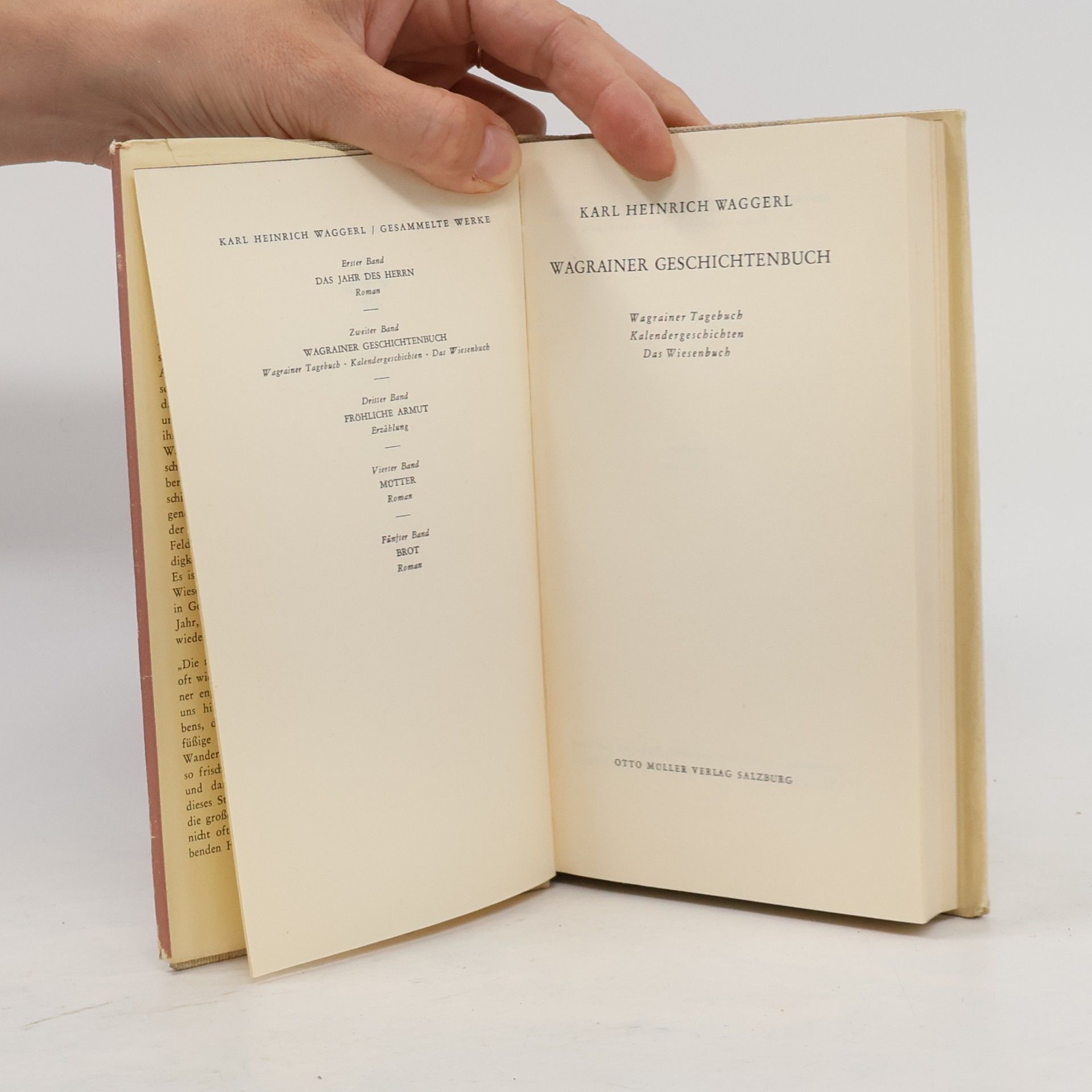 Karl Heinrich Waggerl Wagrainer Geschichtenbuch