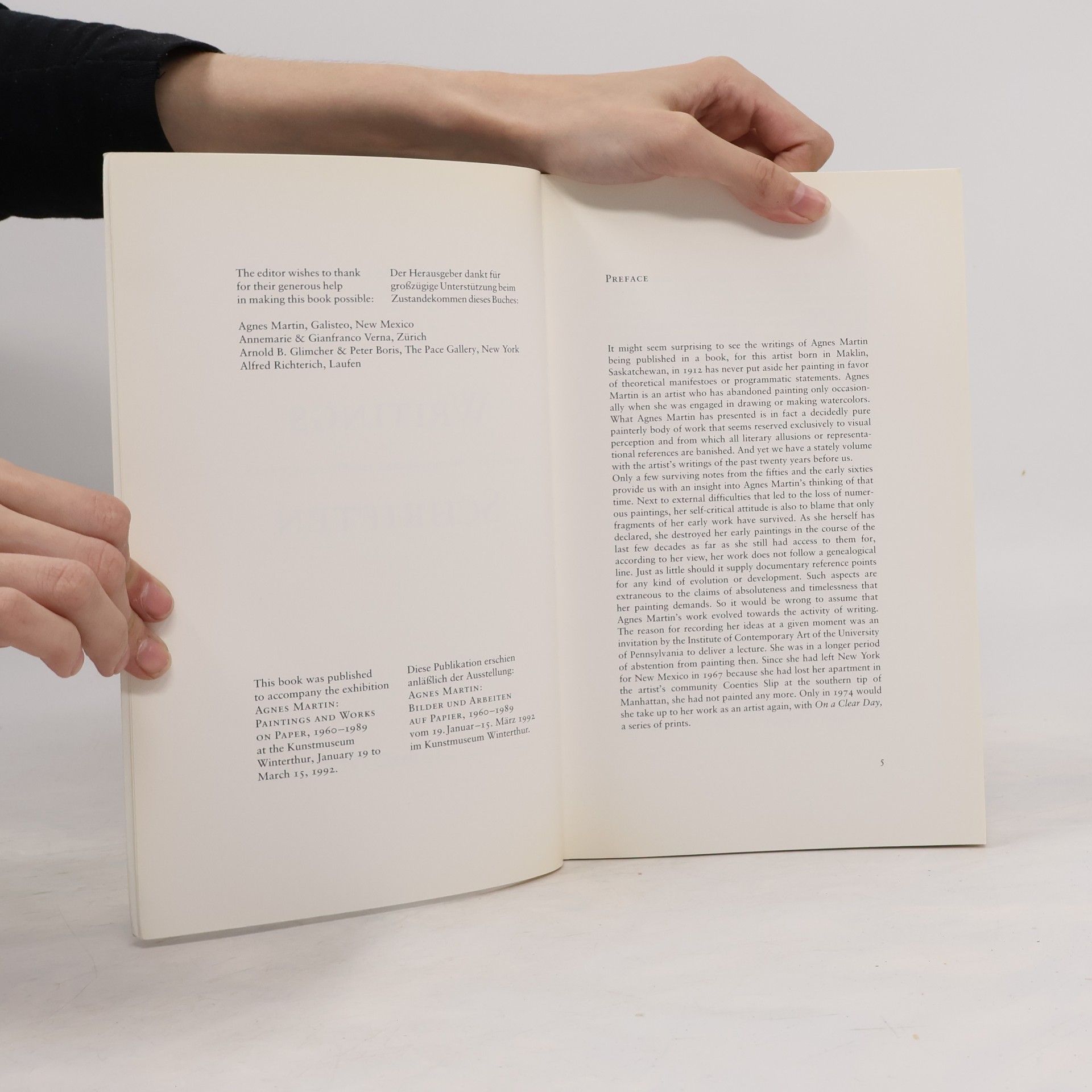 Agnes Martin Writings / Schriften