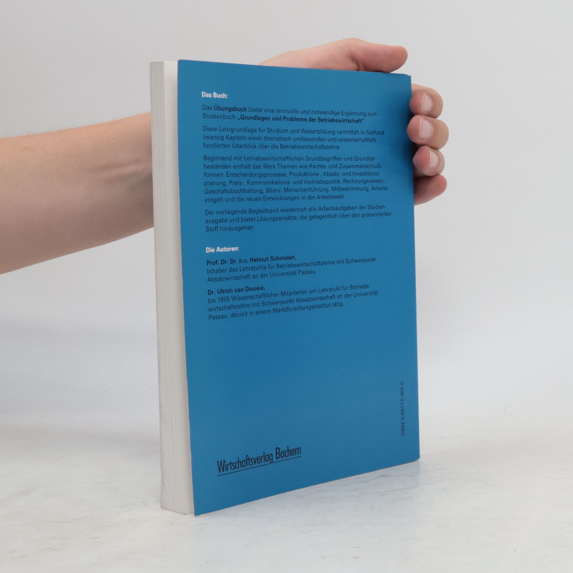 Helmut Schmalen Übungsbuch zu Grundlagen und Probleme der Betriebswirtschaft