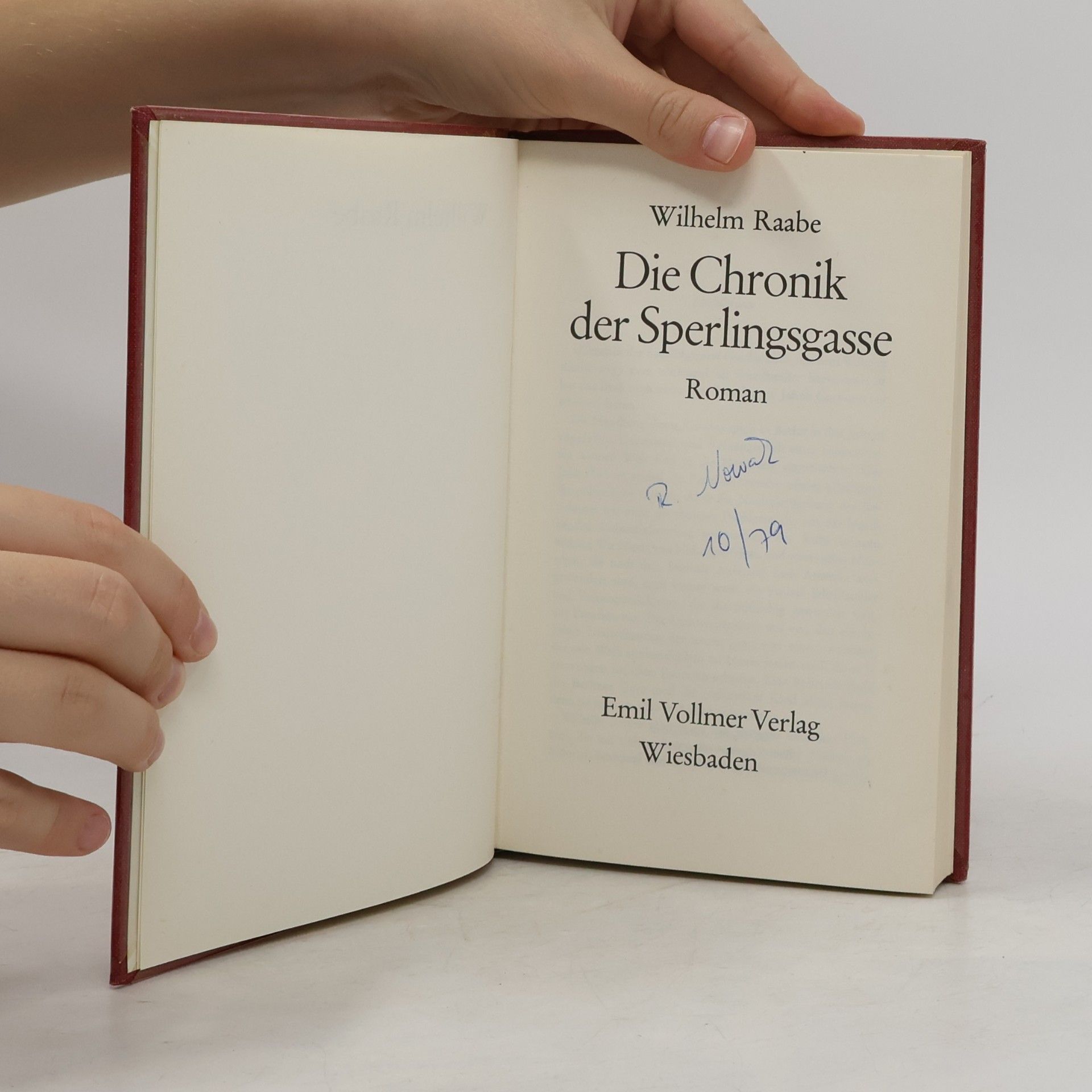 Wilhelm Raabe Die Chronik der Sperlingsgasse