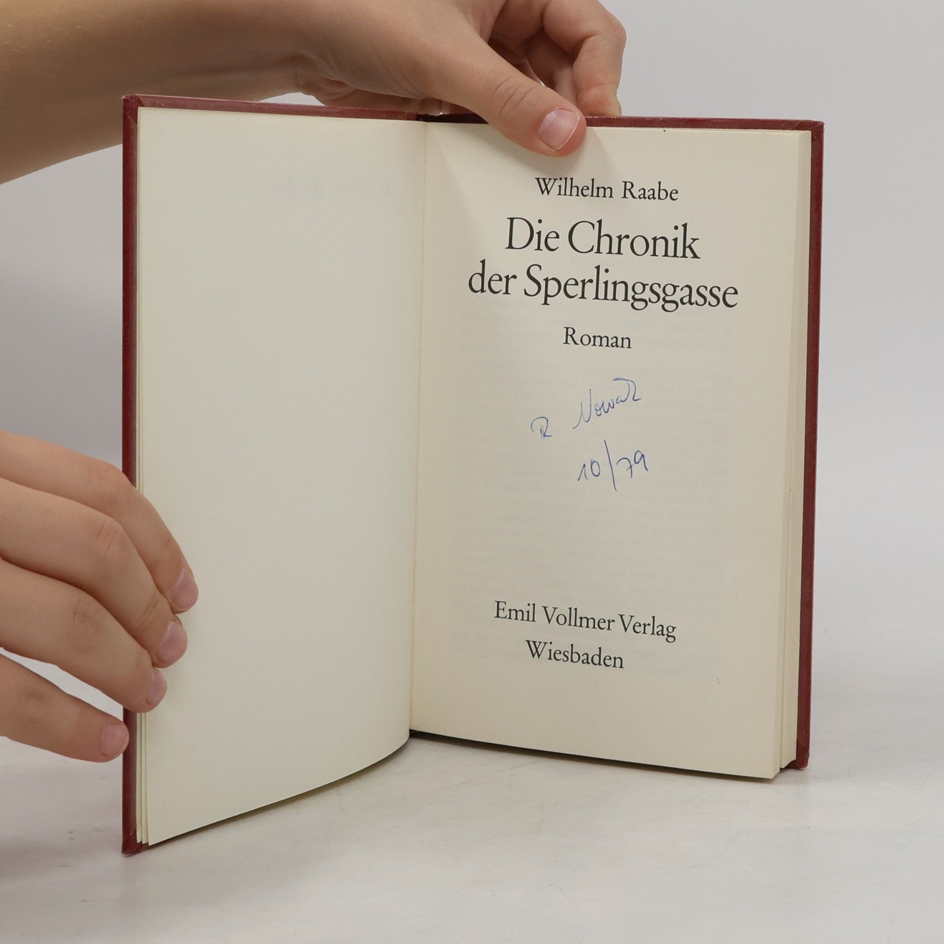 Wilhelm Raabe Die Chronik der Sperlingsgasse