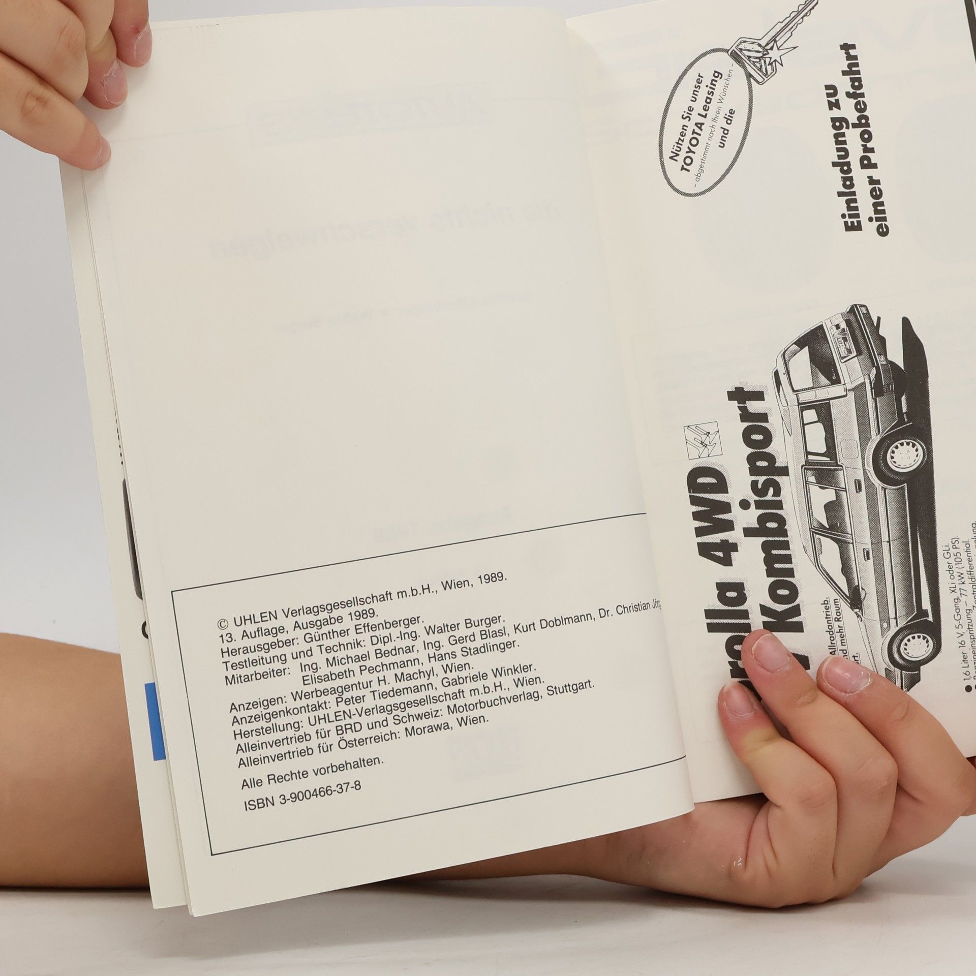 Günther Effenberger Autotests, die nichts verschweigen. Ausgabe 1989