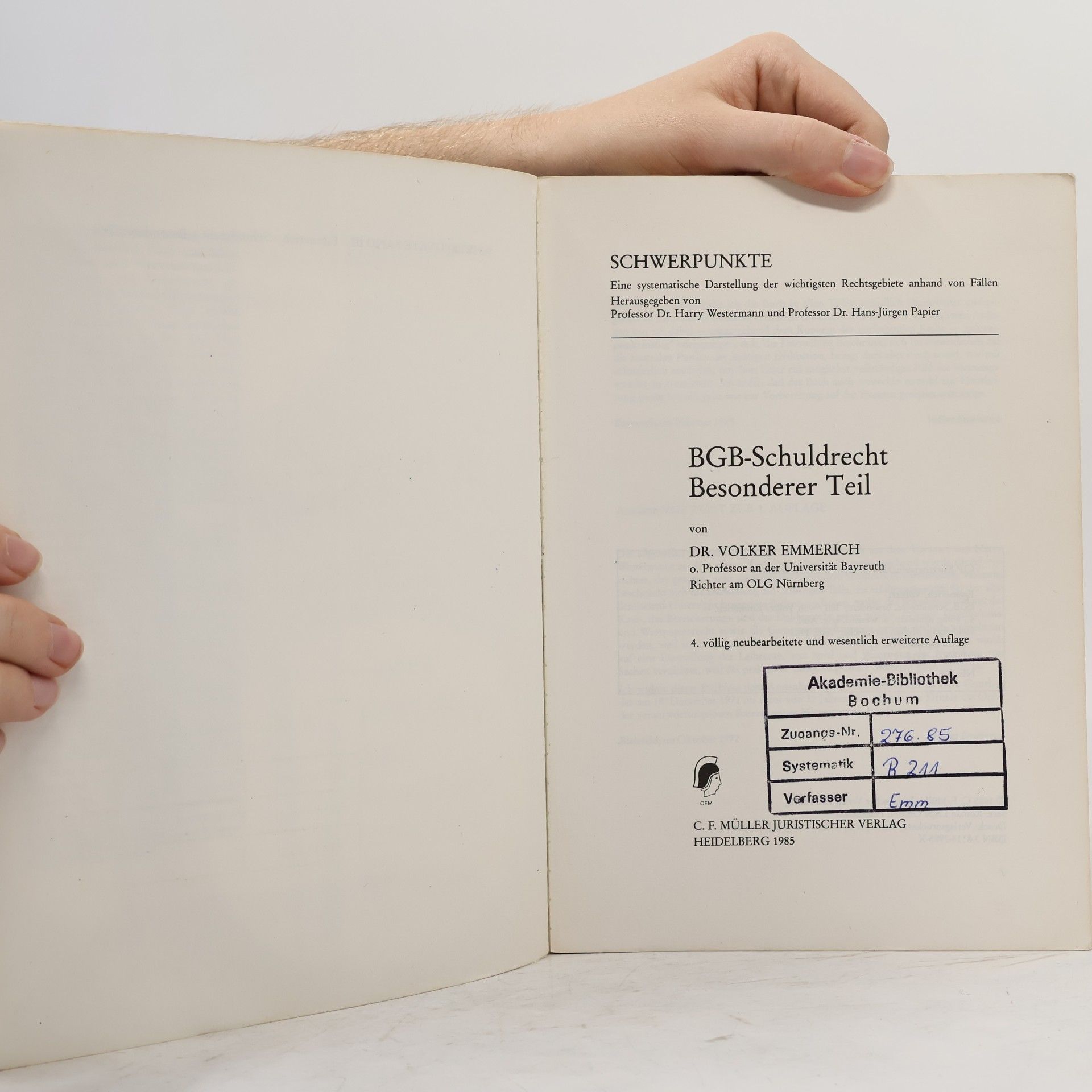 Volker Emmerich BGB - Schuldrecht, besonderer Teil