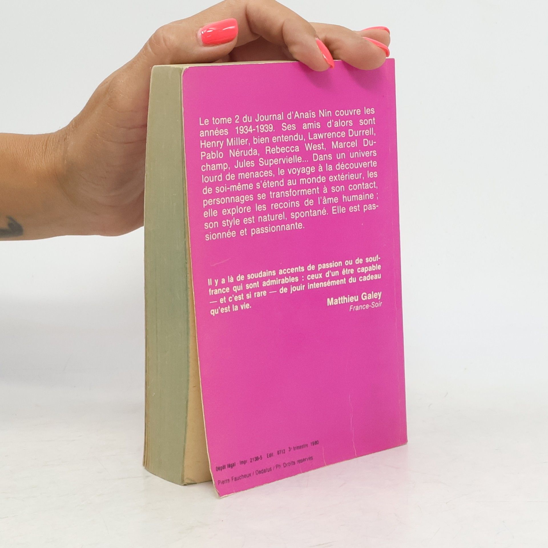 Anaïs Nin Livre de Poche - 2: Journal
