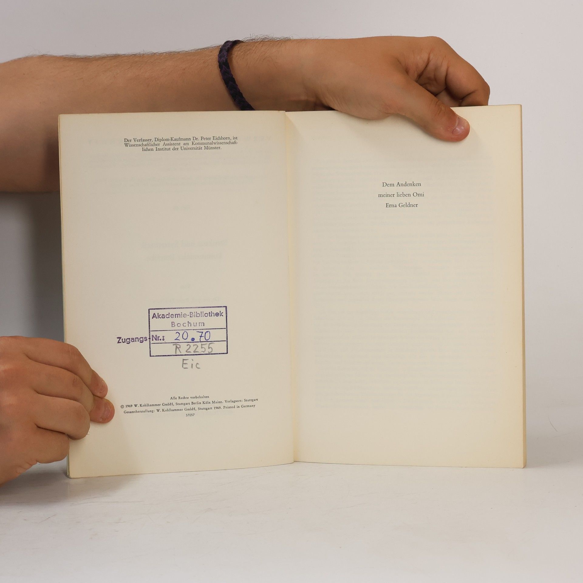 Eichhorn Peter Struktur und Systematik kommunaler Betriebe
