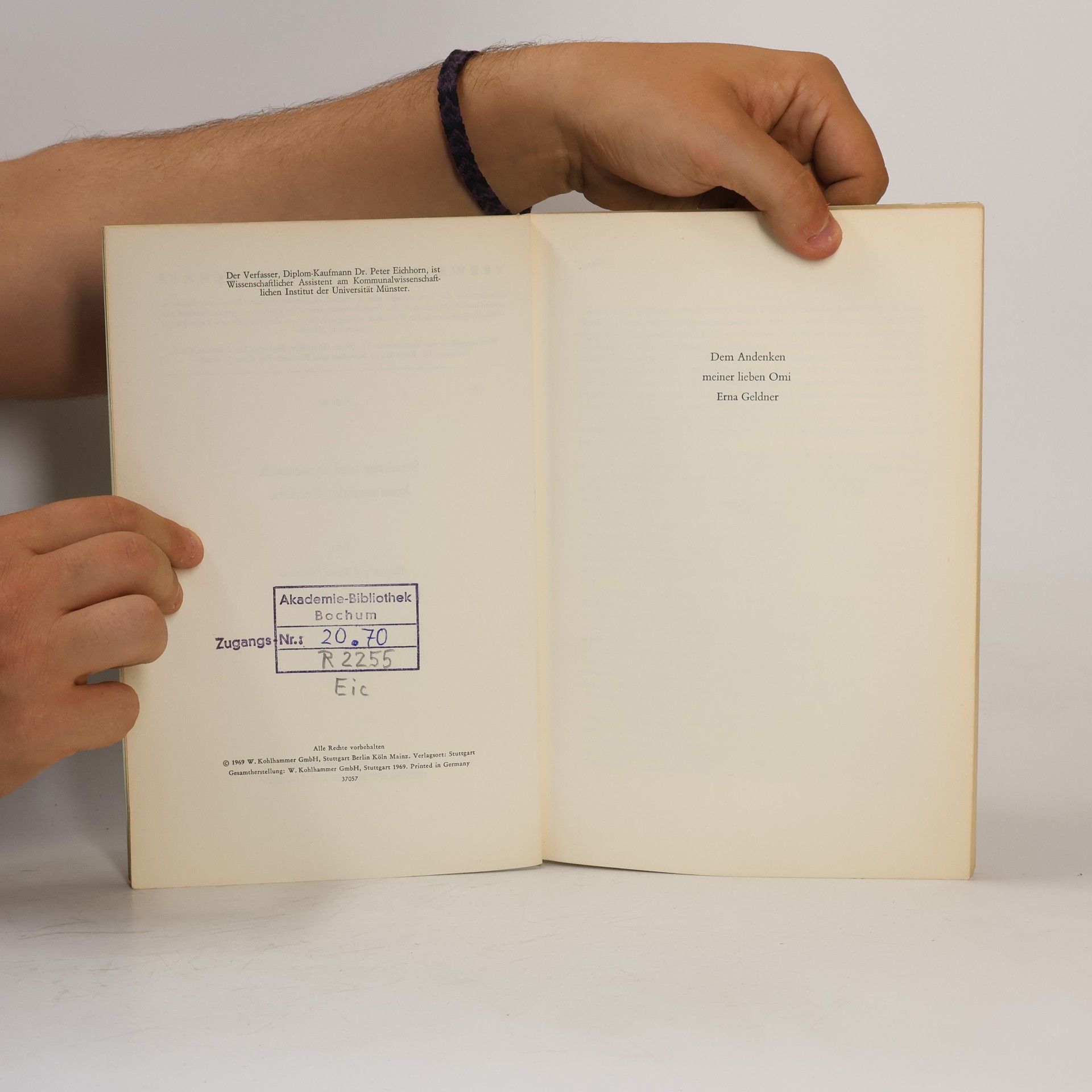 Eichhorn Peter Struktur und Systematik kommunaler Betriebe