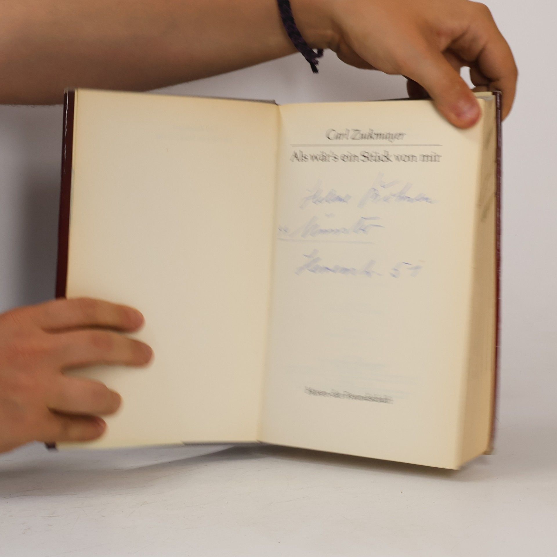 Carl Zuckmayer Als wär's ein Stück von mir