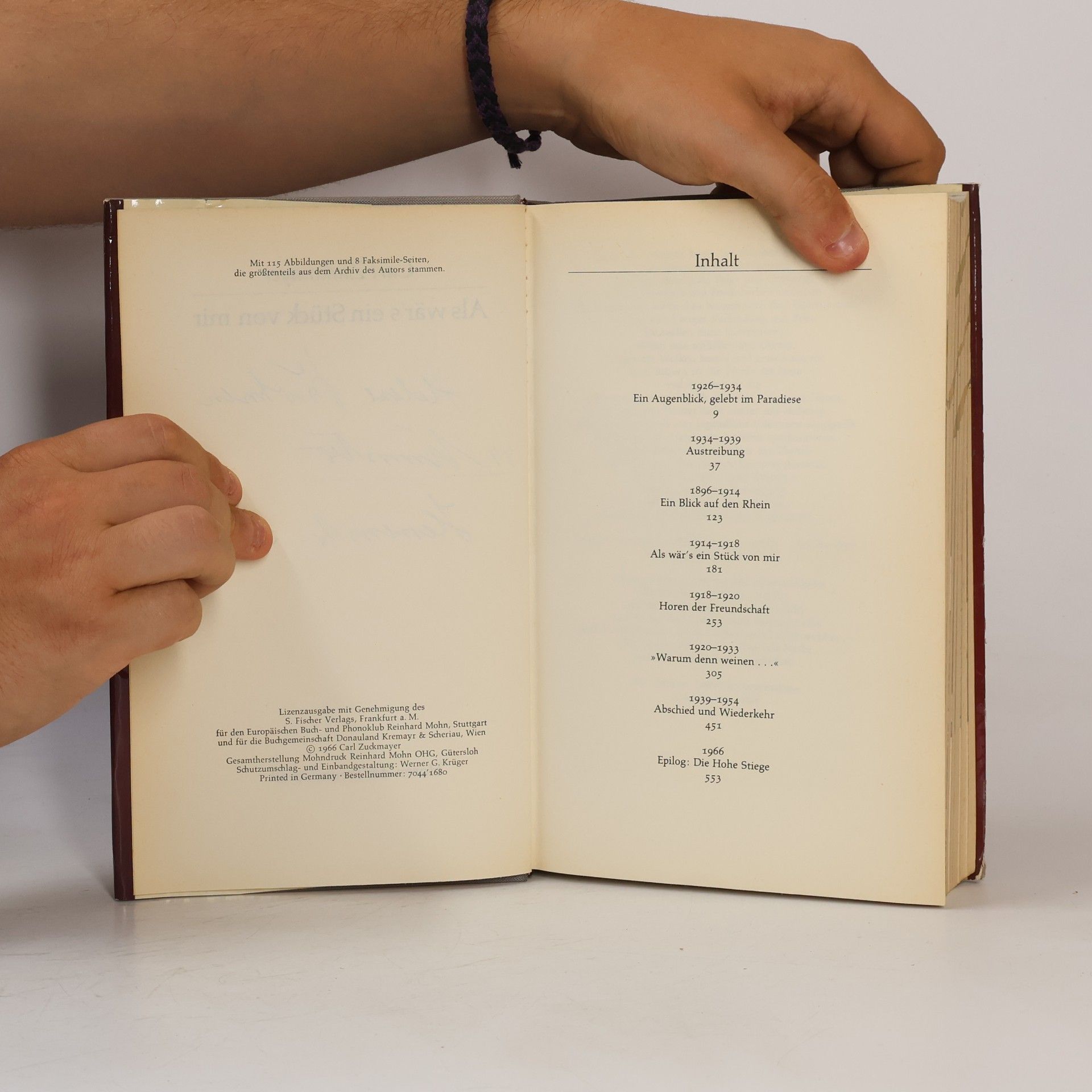 Carl Zuckmayer Als wär's ein Stück von mir