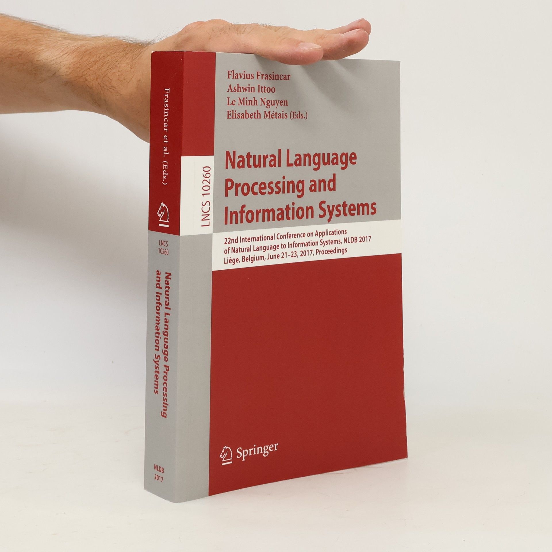 Elisabeth Métais Natural Language Processing and Information Systems