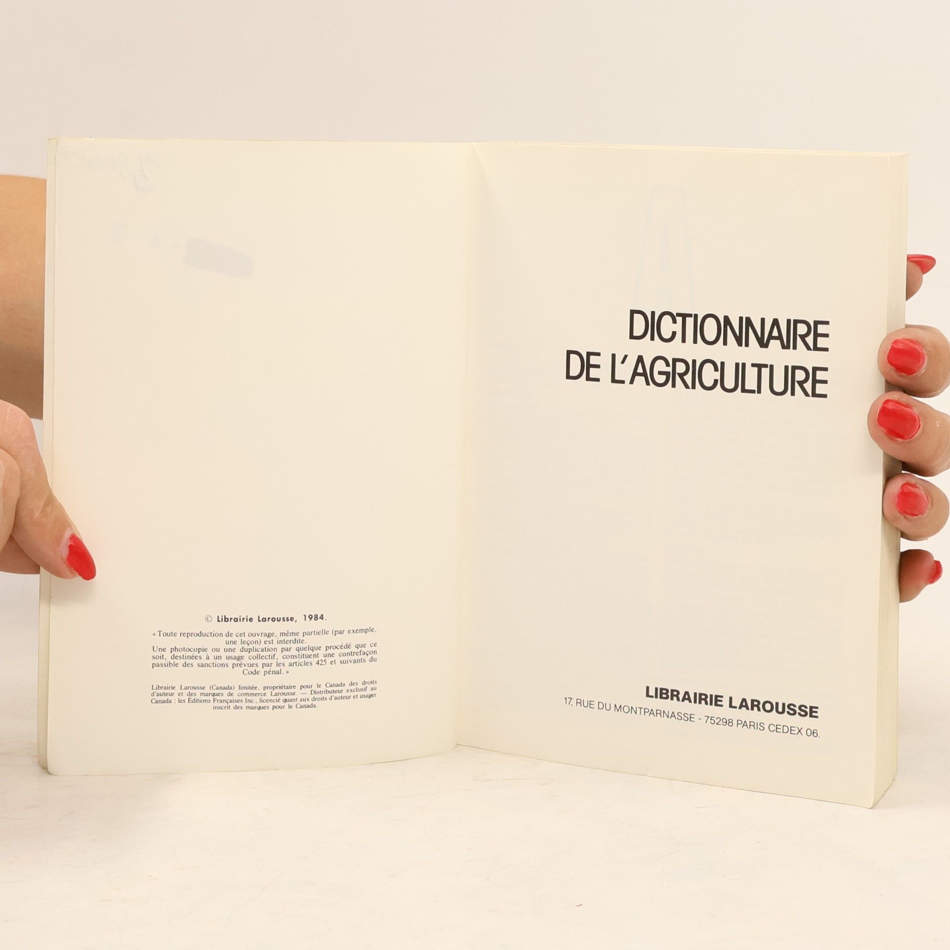 Kolektiv autorů Dictionnaire de l'Agriculture