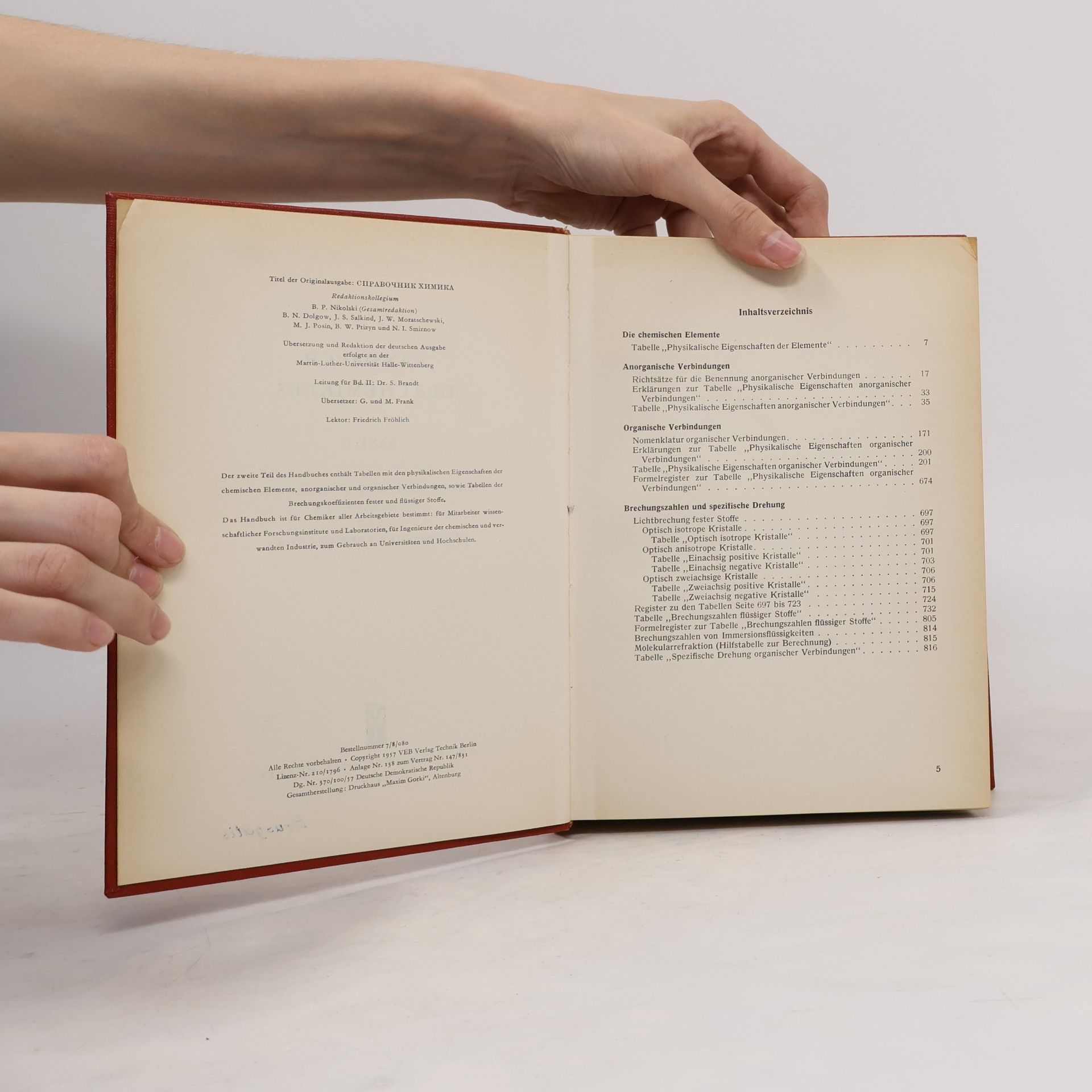Autorenkollektiv Handbuch des Chemikers Band II