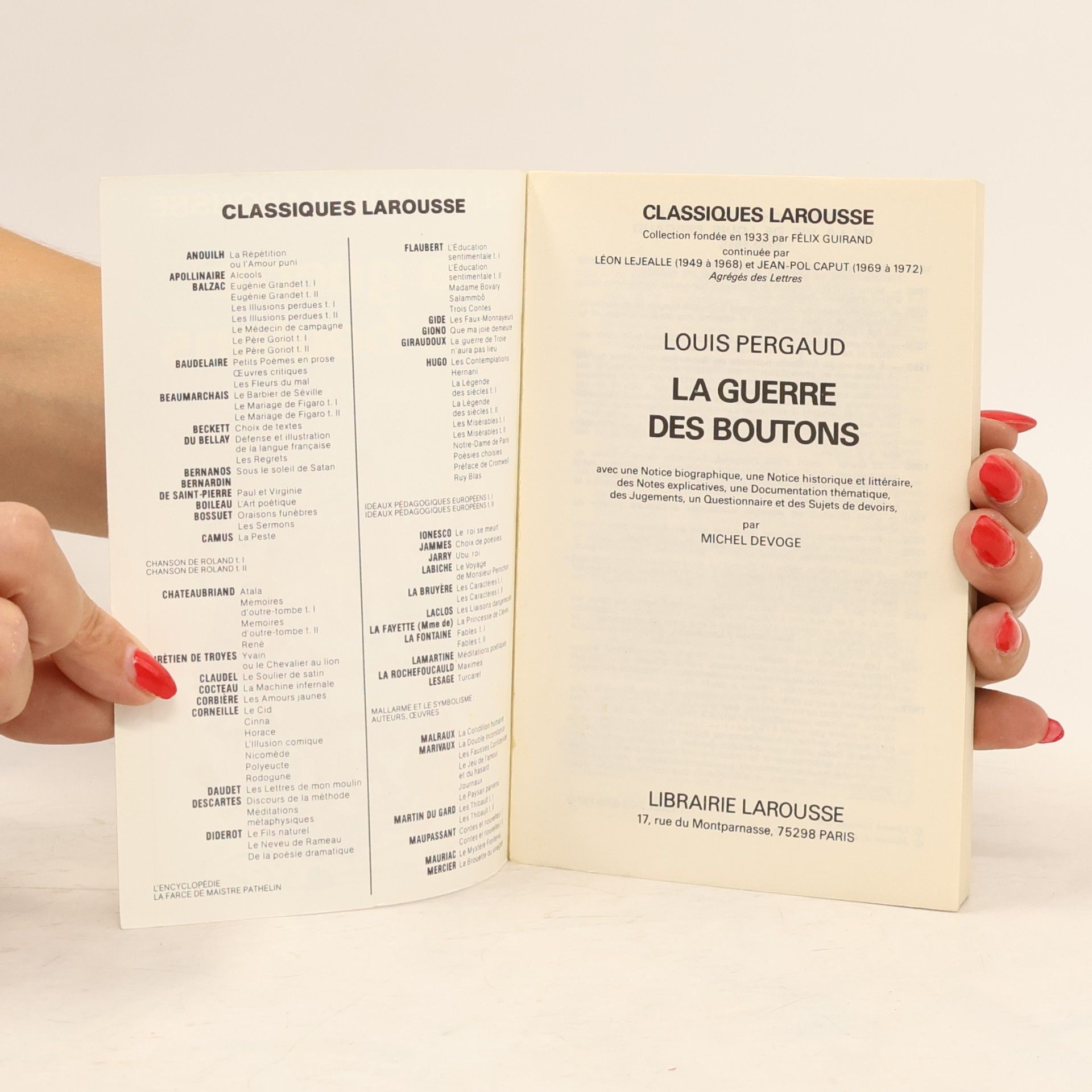 Louis Pergaud Classiques Larousse: La guerre des boutons