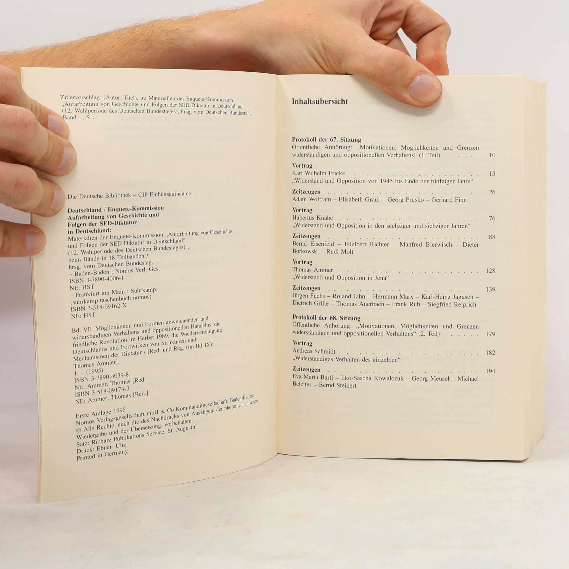 Thomas Ammer Widerstand, Opposition, Revolution VII, 1