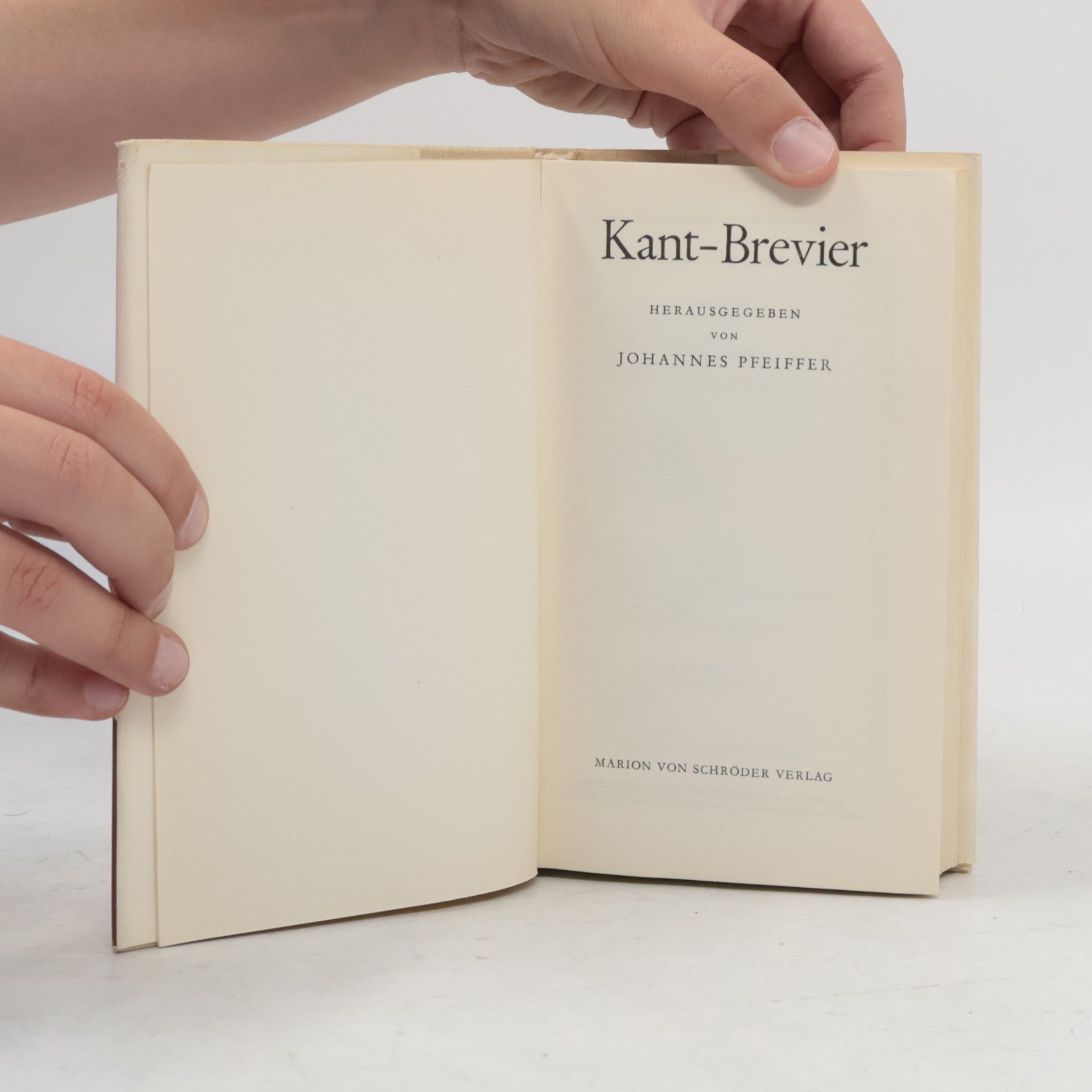 Johannes Pfeiffer Kant-Brevier