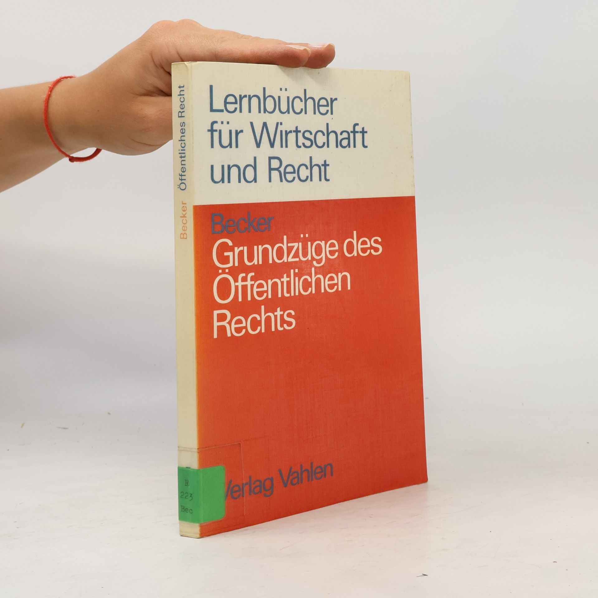 Franz Becker Grundzüge des öffentlichen Rechts