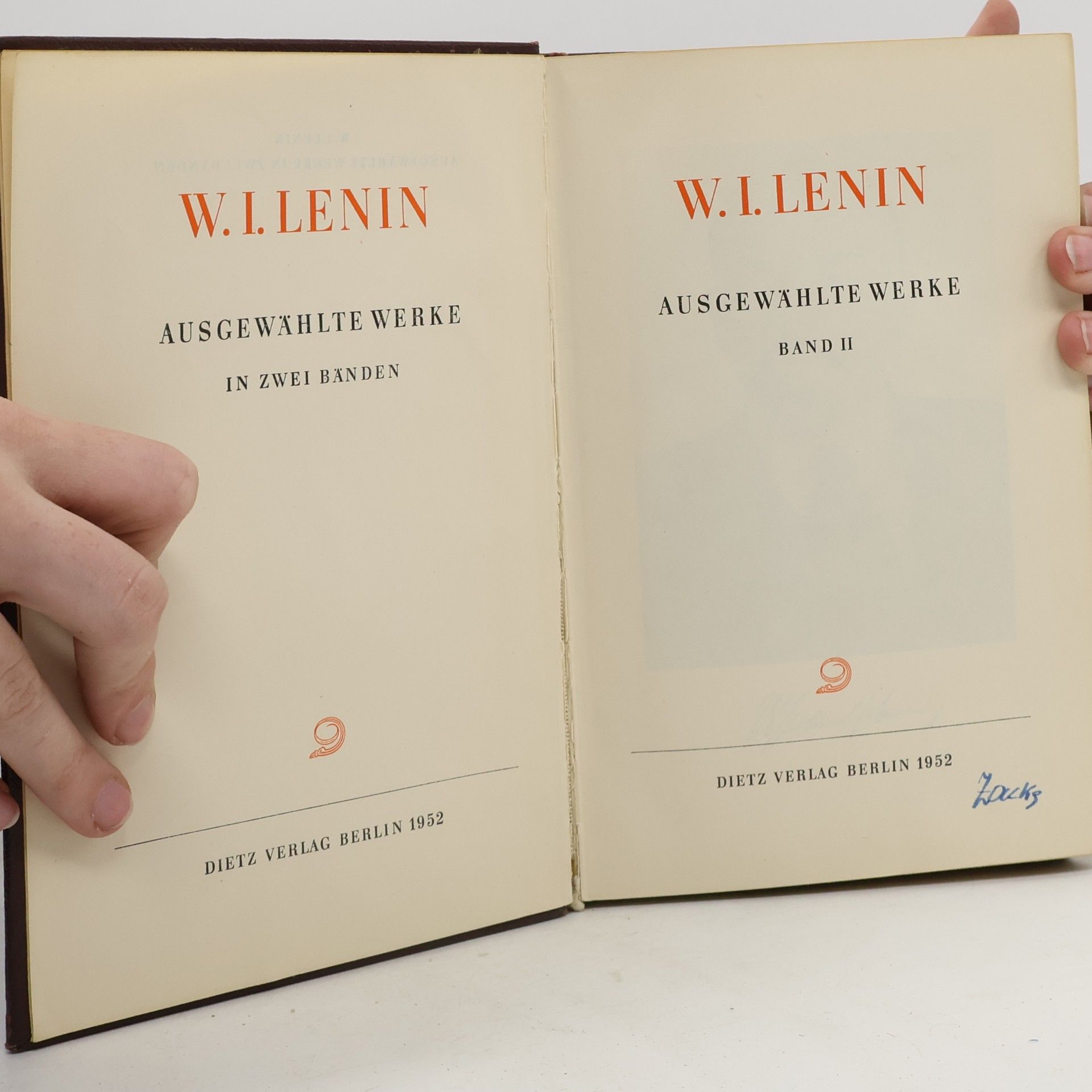 Vladimir Lenin Ausgewählte Werke in zwei Bänden. Band II.
