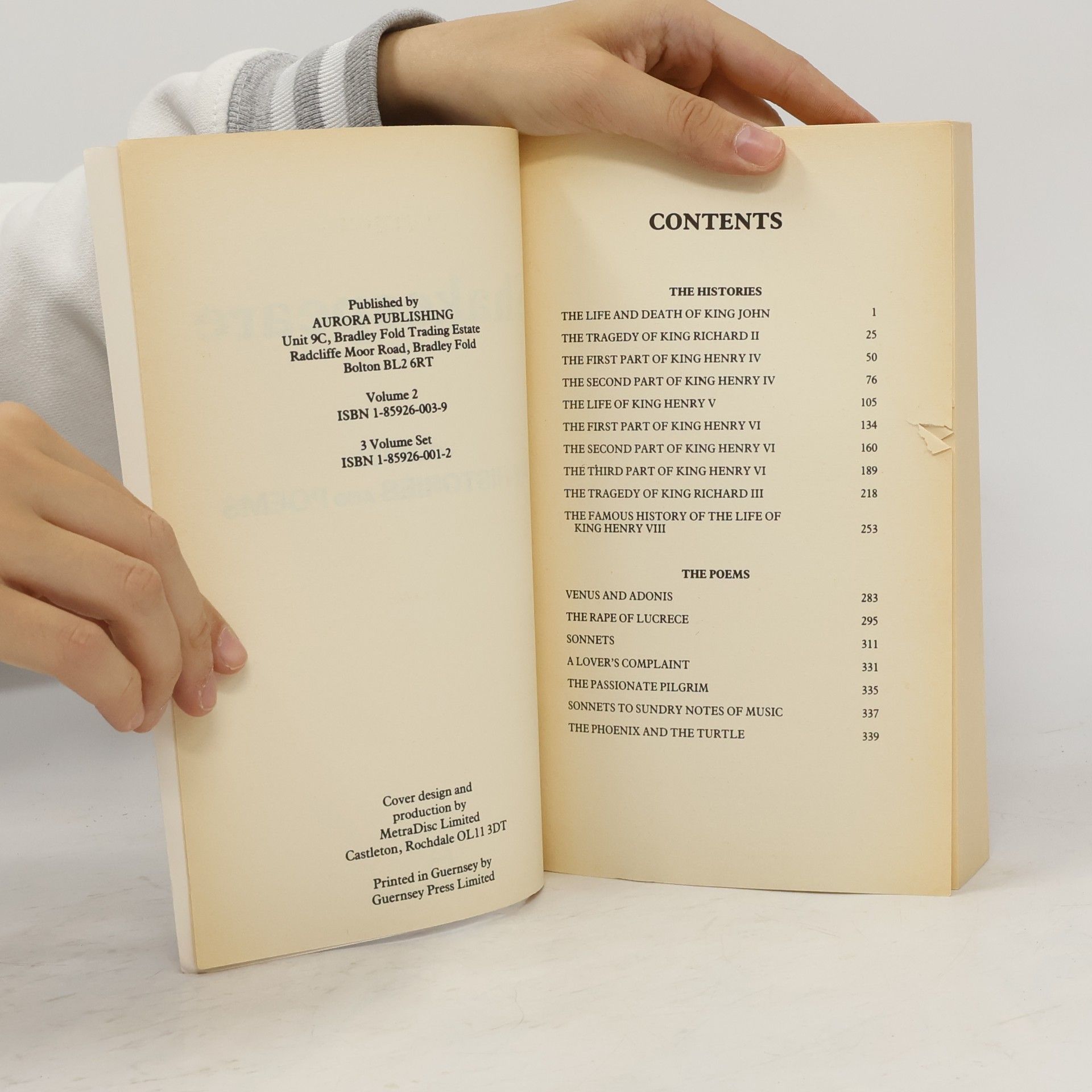 William Shakespeare The Histories and Poems: Volume 2
