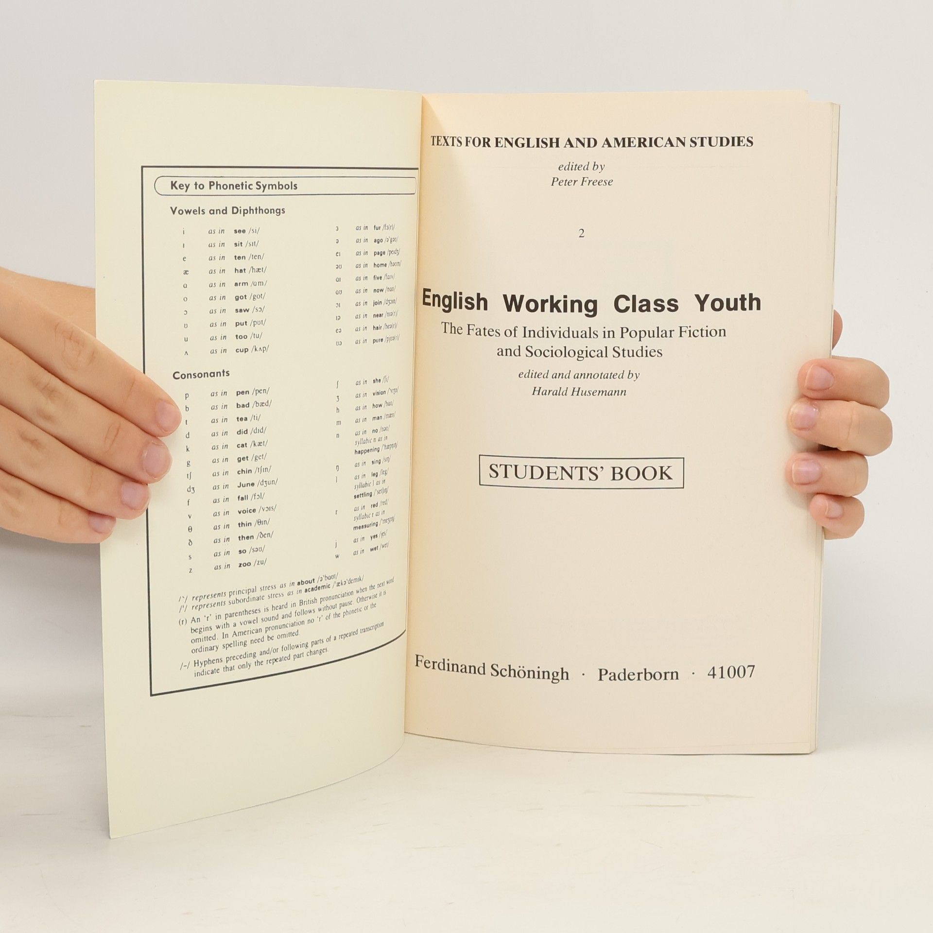 Harald Husemann Texts for English and American Studies - 2: English Working Class Youth - Students' Book