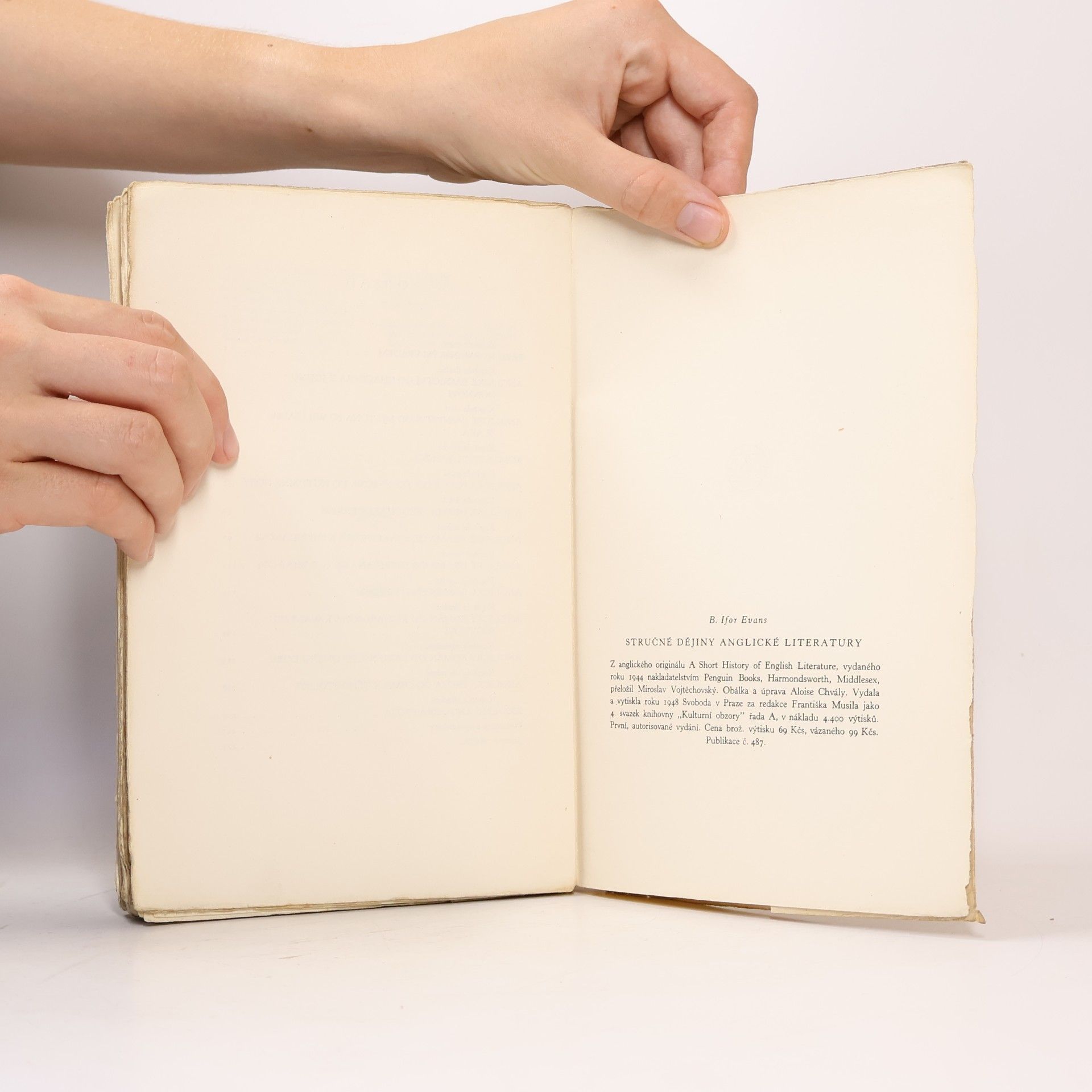 B. Ifor Evans Stručné dějiny anglické literatury
