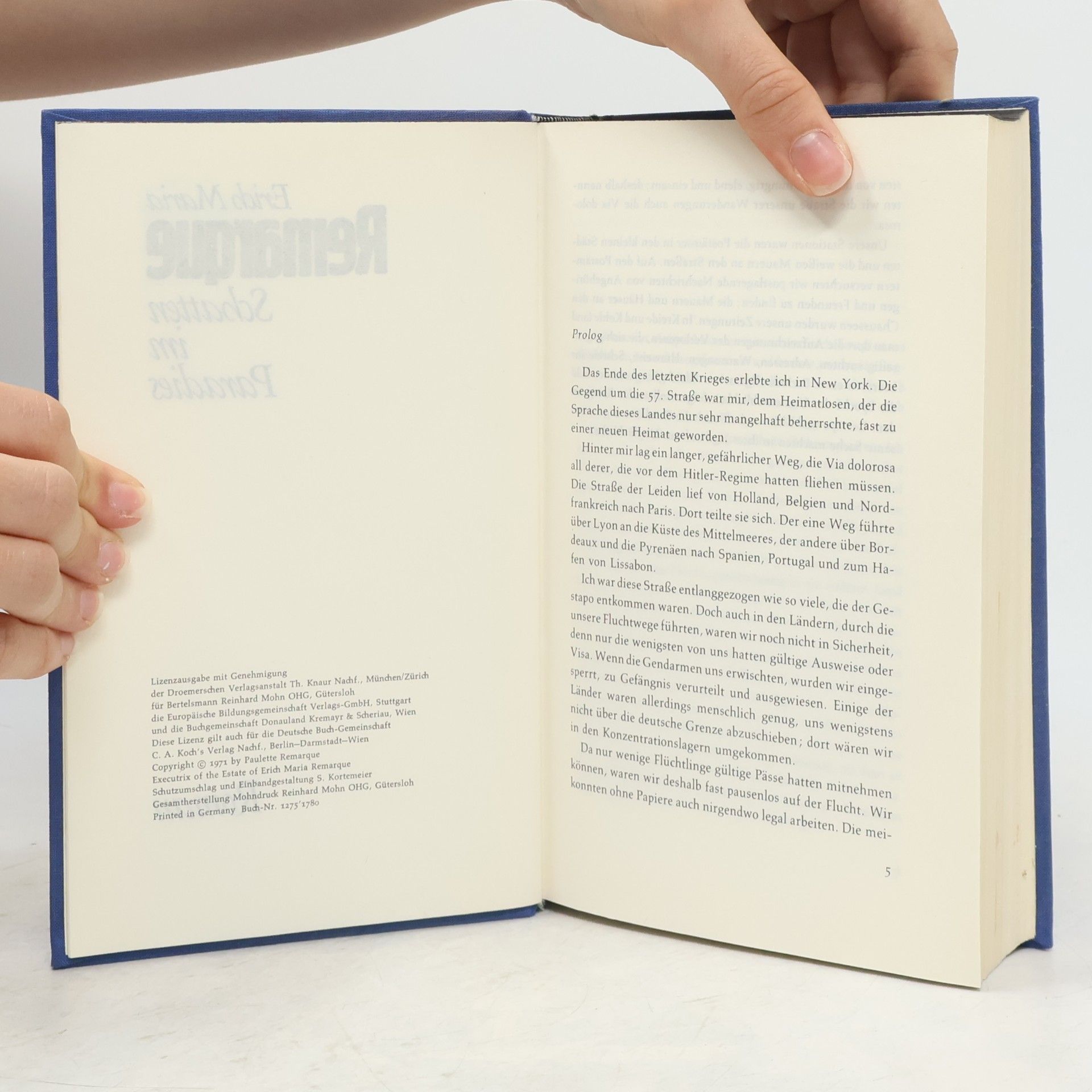 Erich Maria Remarque Schatten im Paradies