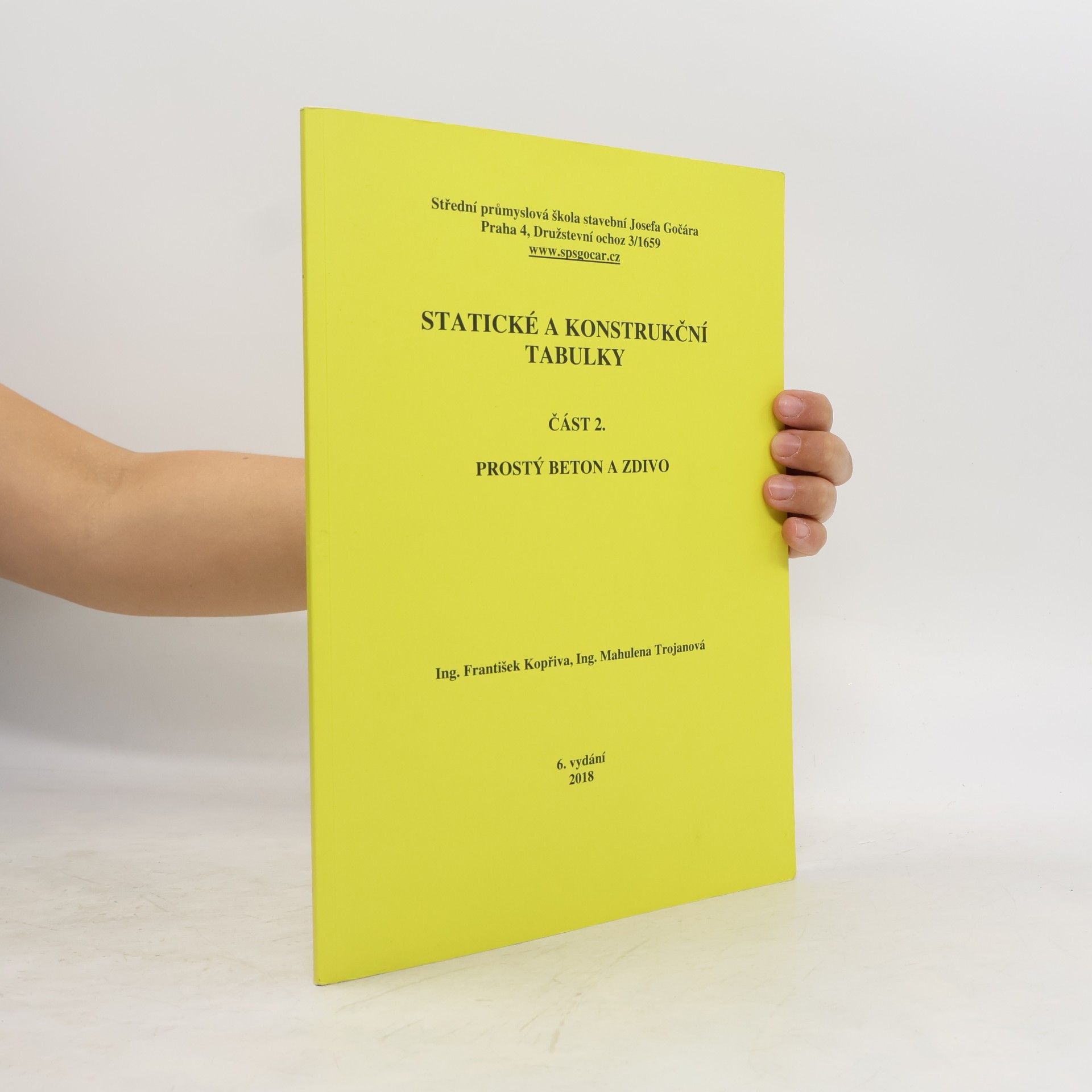 Mahulena Trojanová Statické a konstrukční tabulky 2