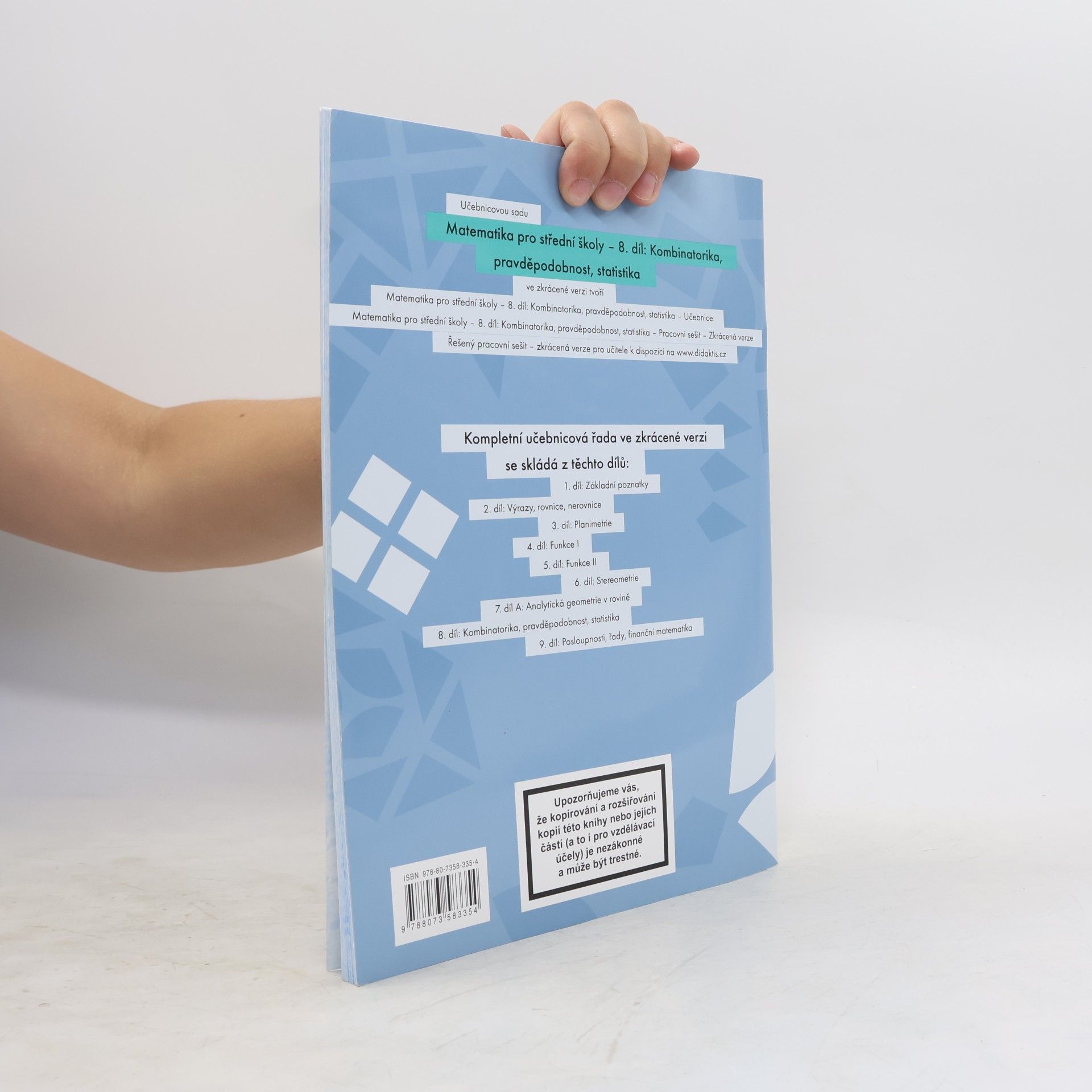 Autorenkollektiv Matematika pro střední školy - kombinatorika, pravděpodobnost, statistika (8. díl, zkrácená verze, prac. sešit)