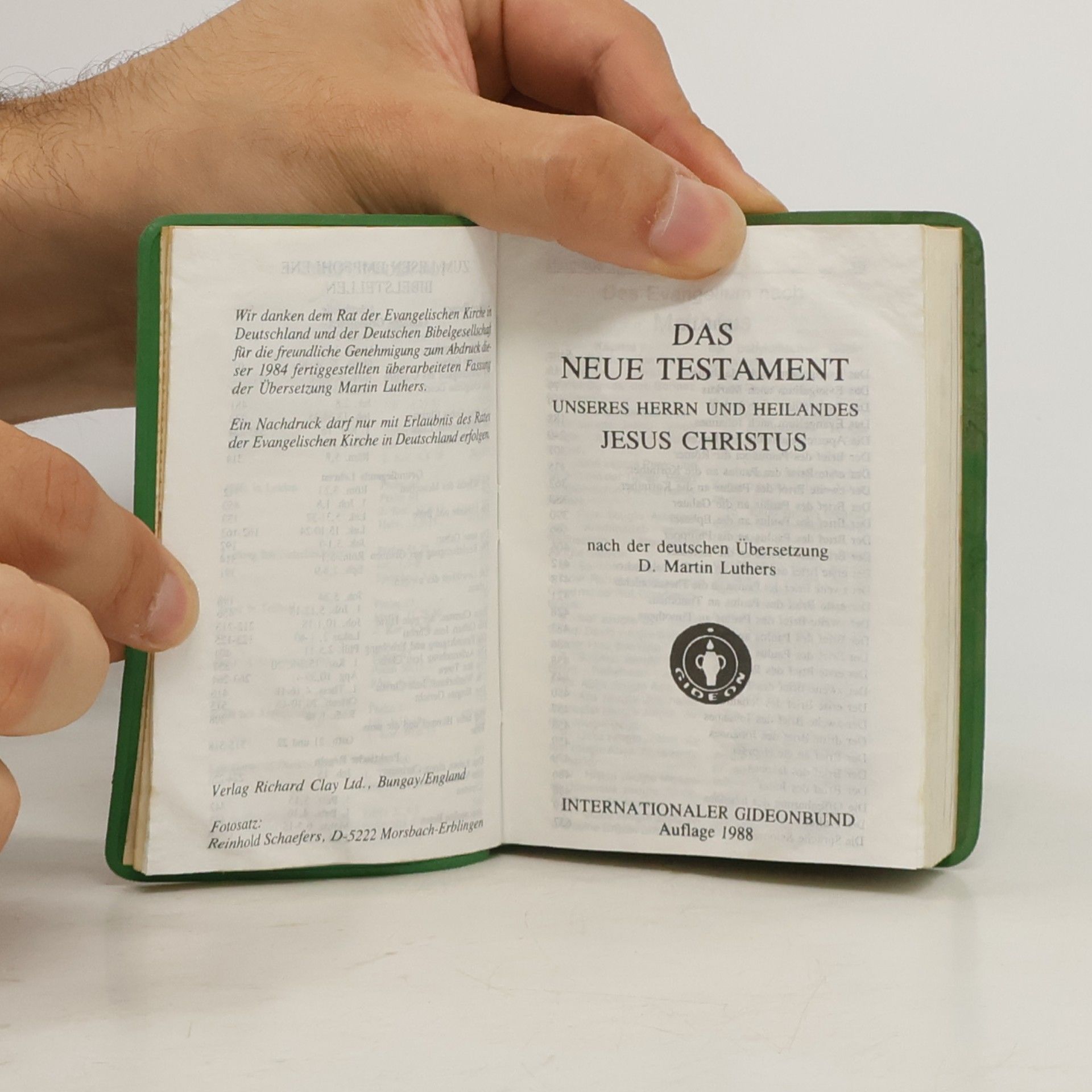 Martin Luther Das Neue Testament unseres Herrn und Heilandes Jesus Christus