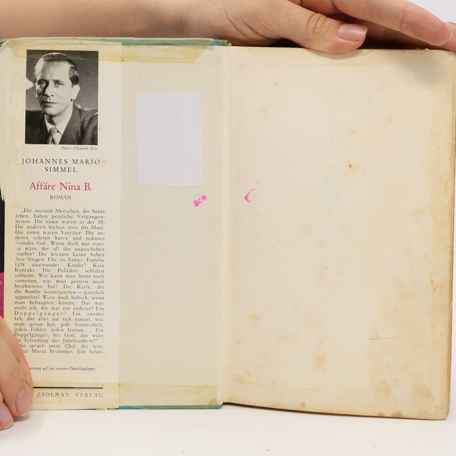 Johannes Mario Simmel Affäre Nina B.