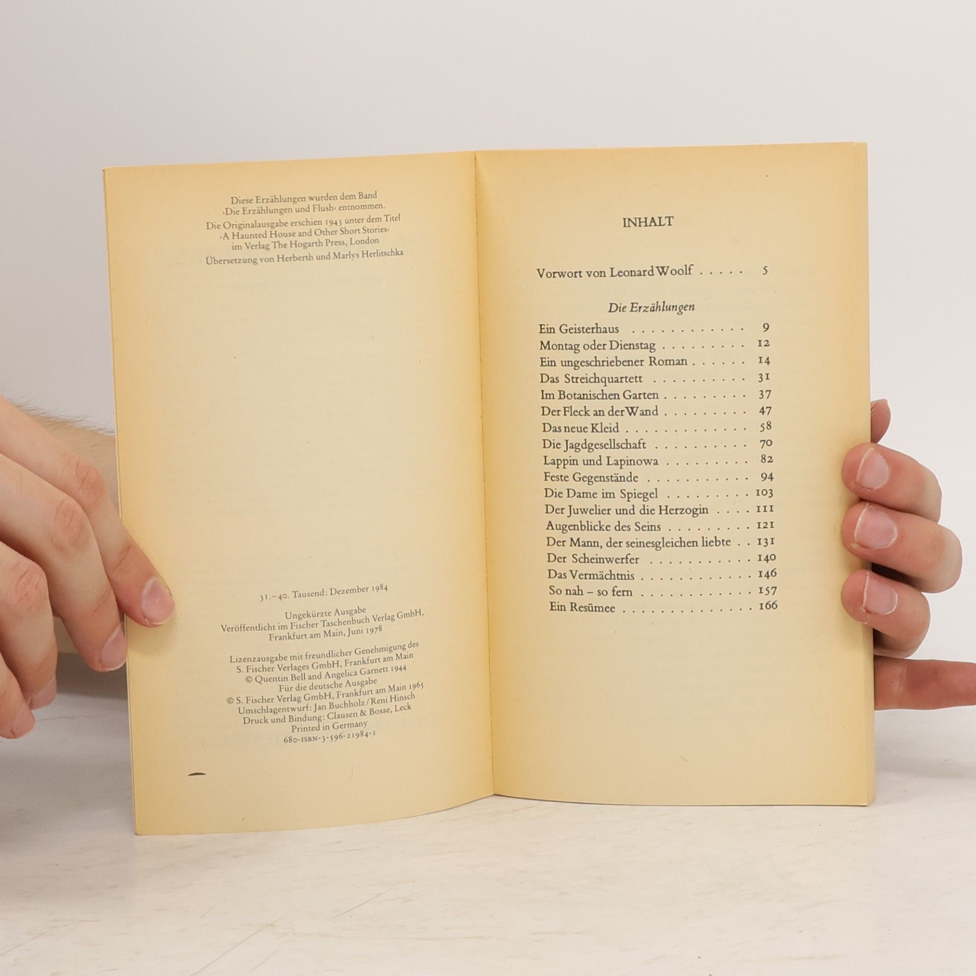 Virginia Woolf Die Dame im Spiegel und andere Erzählungen