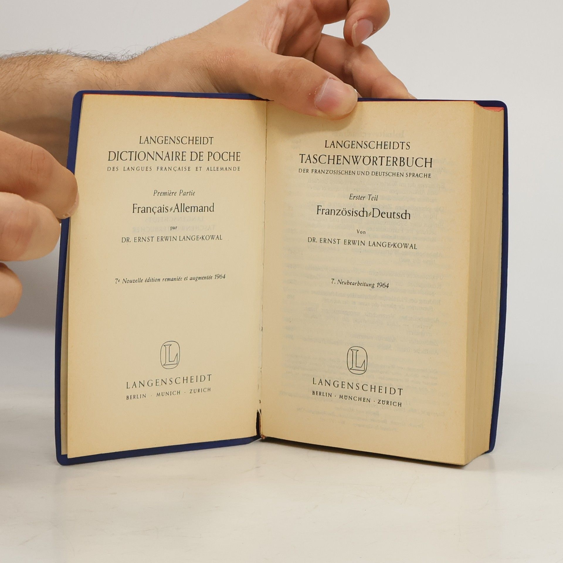 Ernst Erwin Lange-Kowal Langenscheidts Taschenwörterbuch der französischen und deutschen Sprache