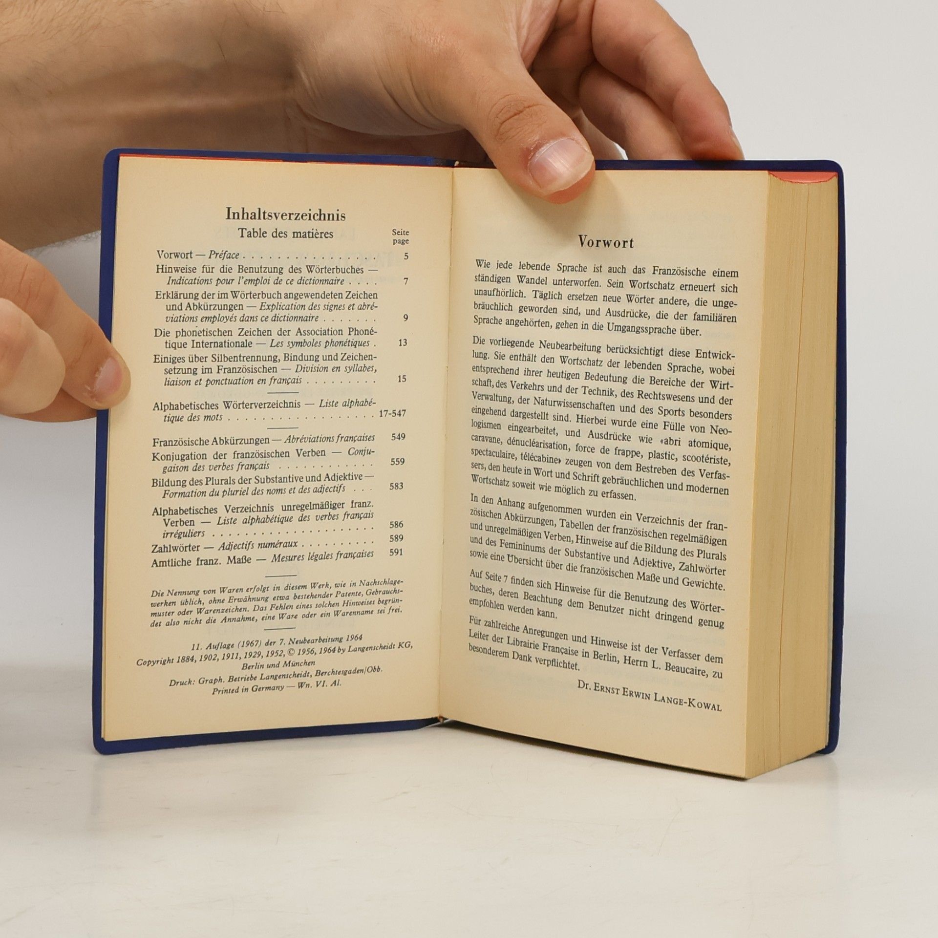 Ernst Erwin Lange-Kowal Langenscheidts Taschenwörterbuch der französischen und deutschen Sprache
