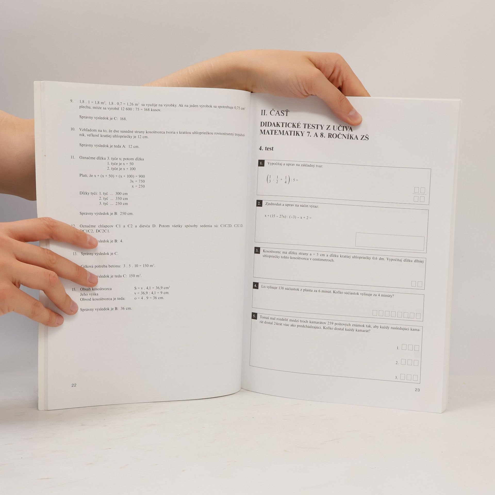 Bálint, Ľudovit Testy z matematiky pre žiakov 9. ročníka základných škol