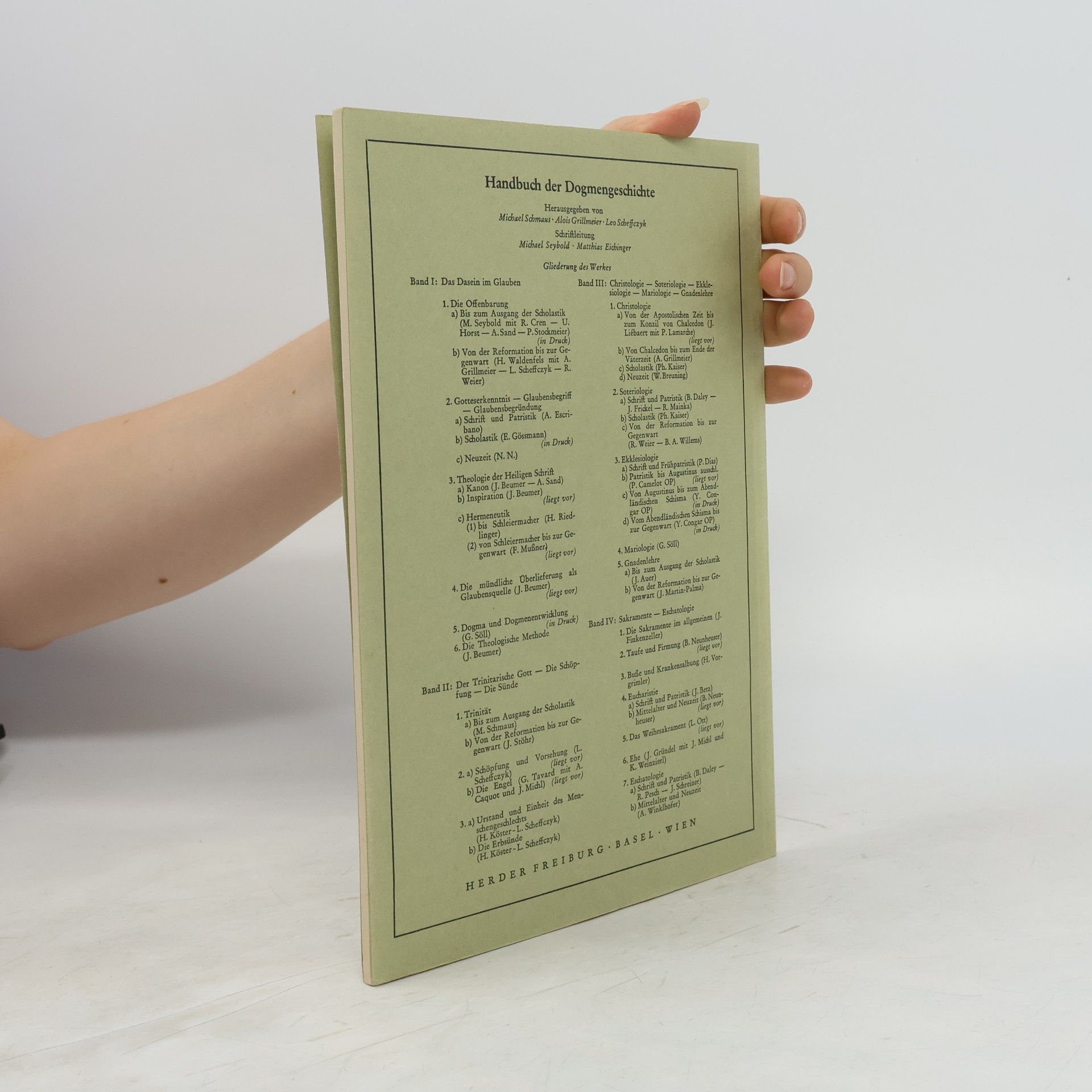 Various authors Handbuch der Dogmengeschichte. Band I.