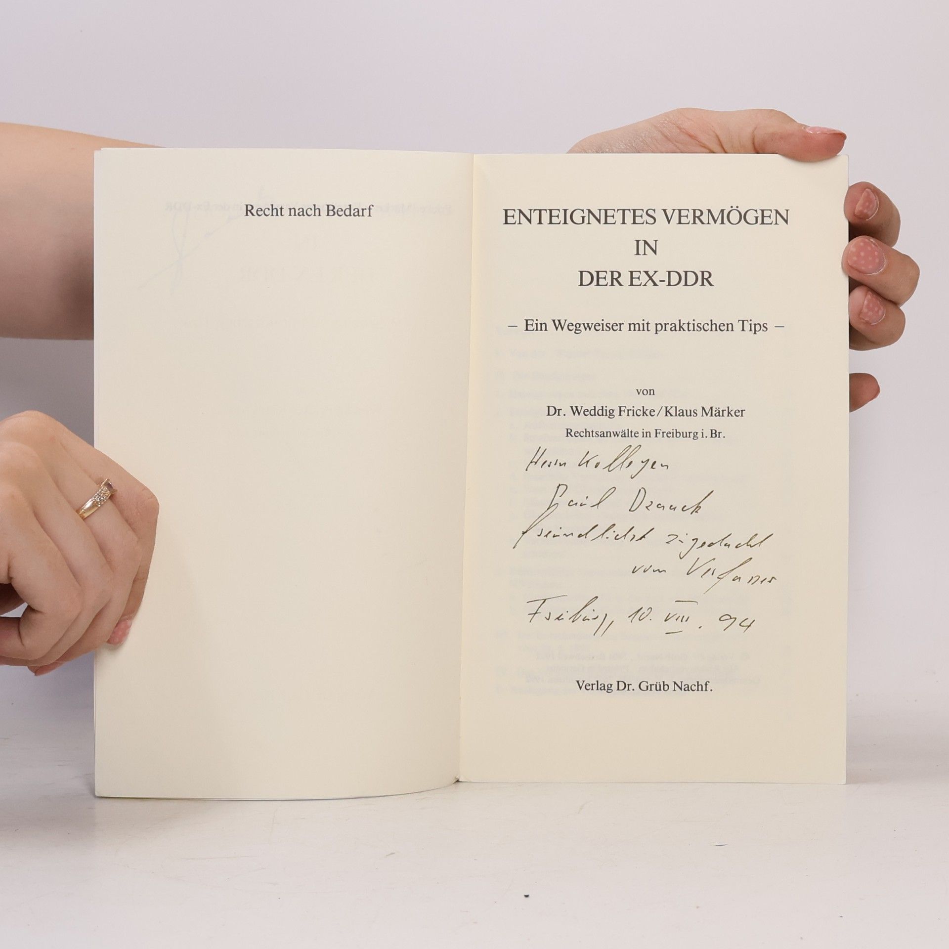 Weddig Fricke Enteignetes Vermögen in der Ex-DDR
